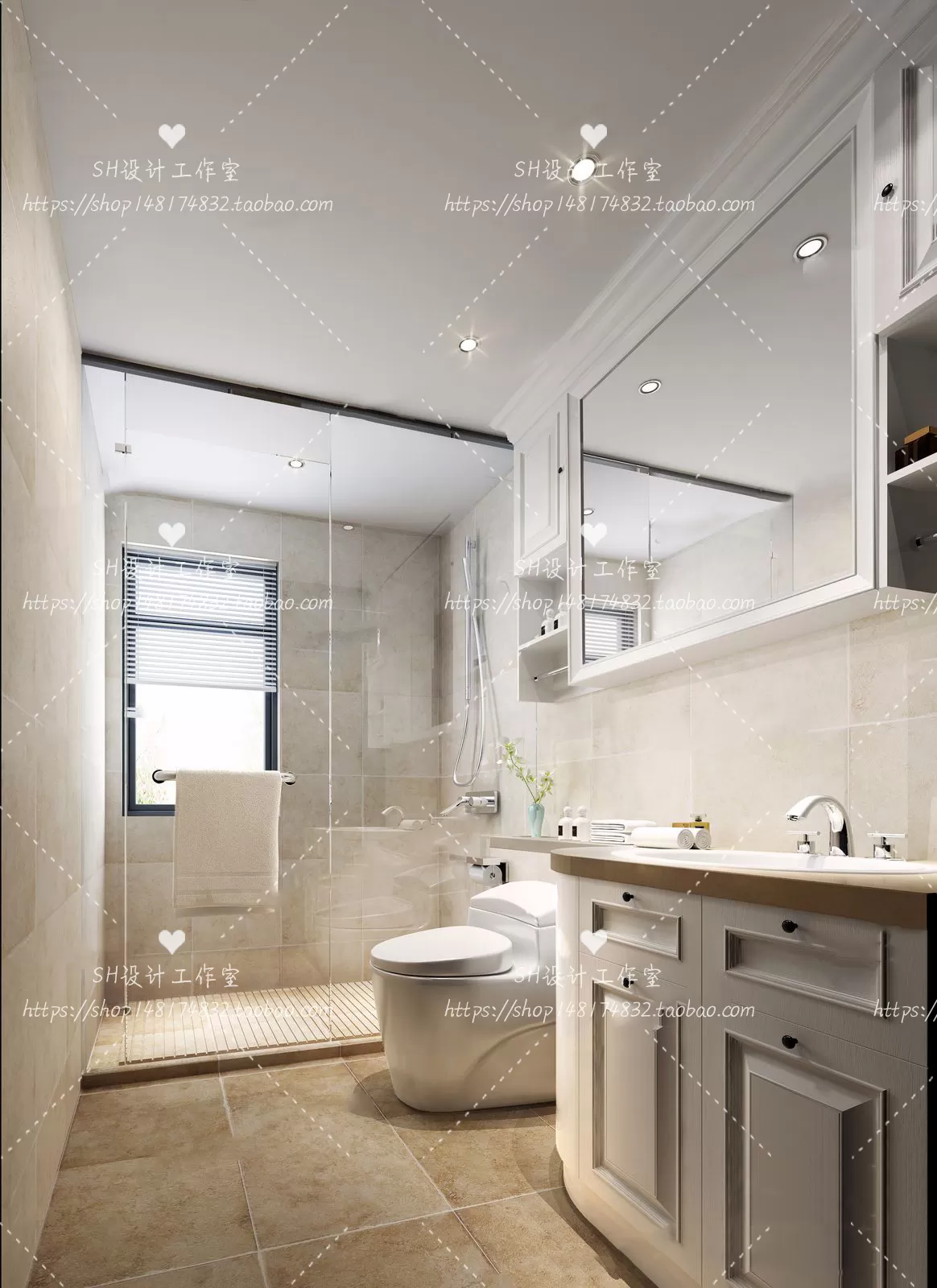 BATHROOM 3D SCENES – VRAY RENDER – 293 BATHROOM 3D SCENES – VRAY RENDER – 293