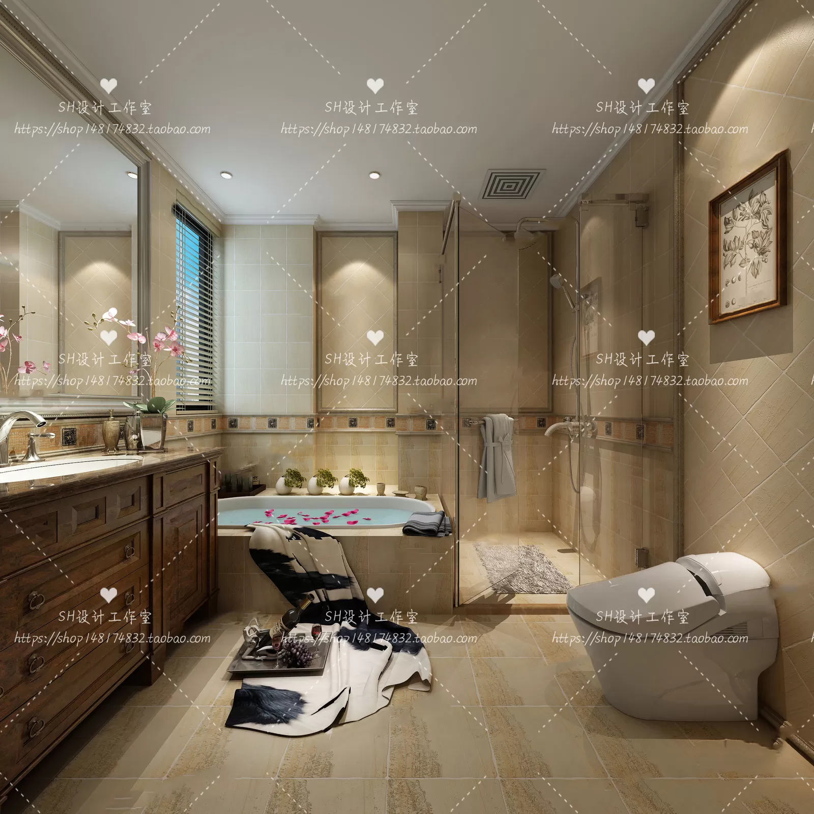 BATHROOM 3D SCENES – VRAY RENDER – 294 BATHROOM 3D SCENES – VRAY RENDER – 294