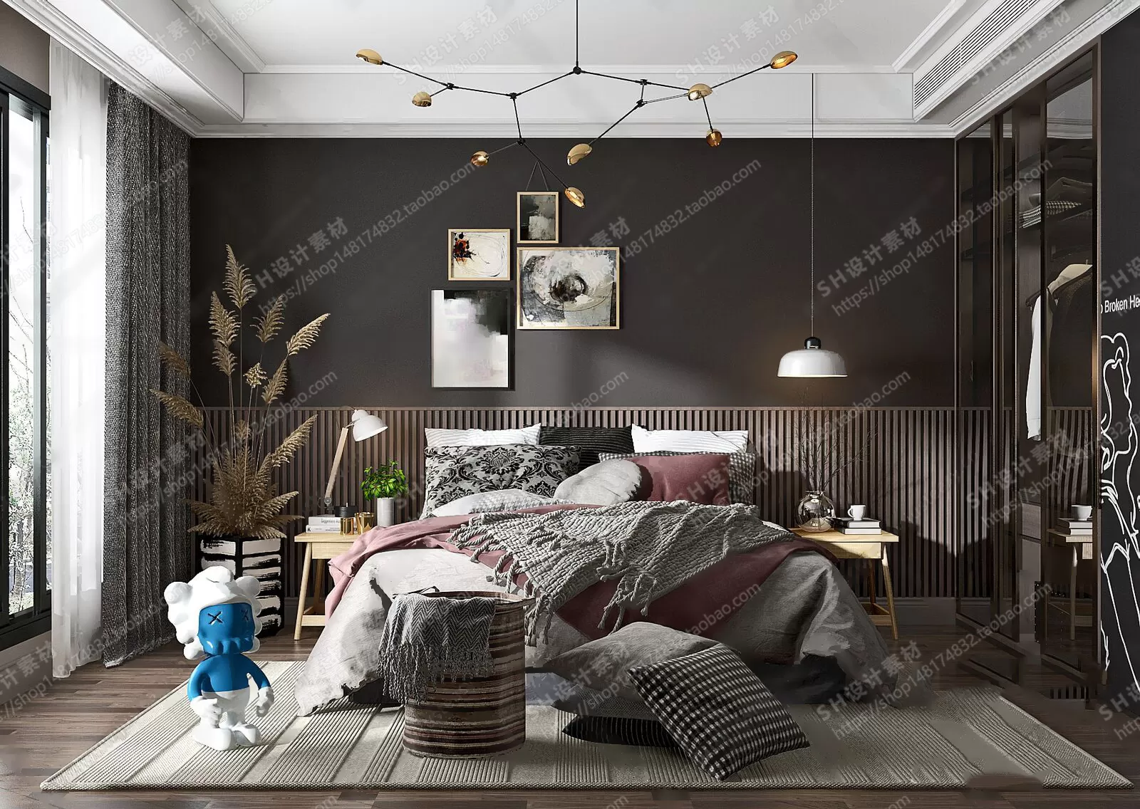 BEDROOM 3D SCENES – VRAY RENDER – 11 BEDROOM 3D SCENES – VRAY RENDER – 11
