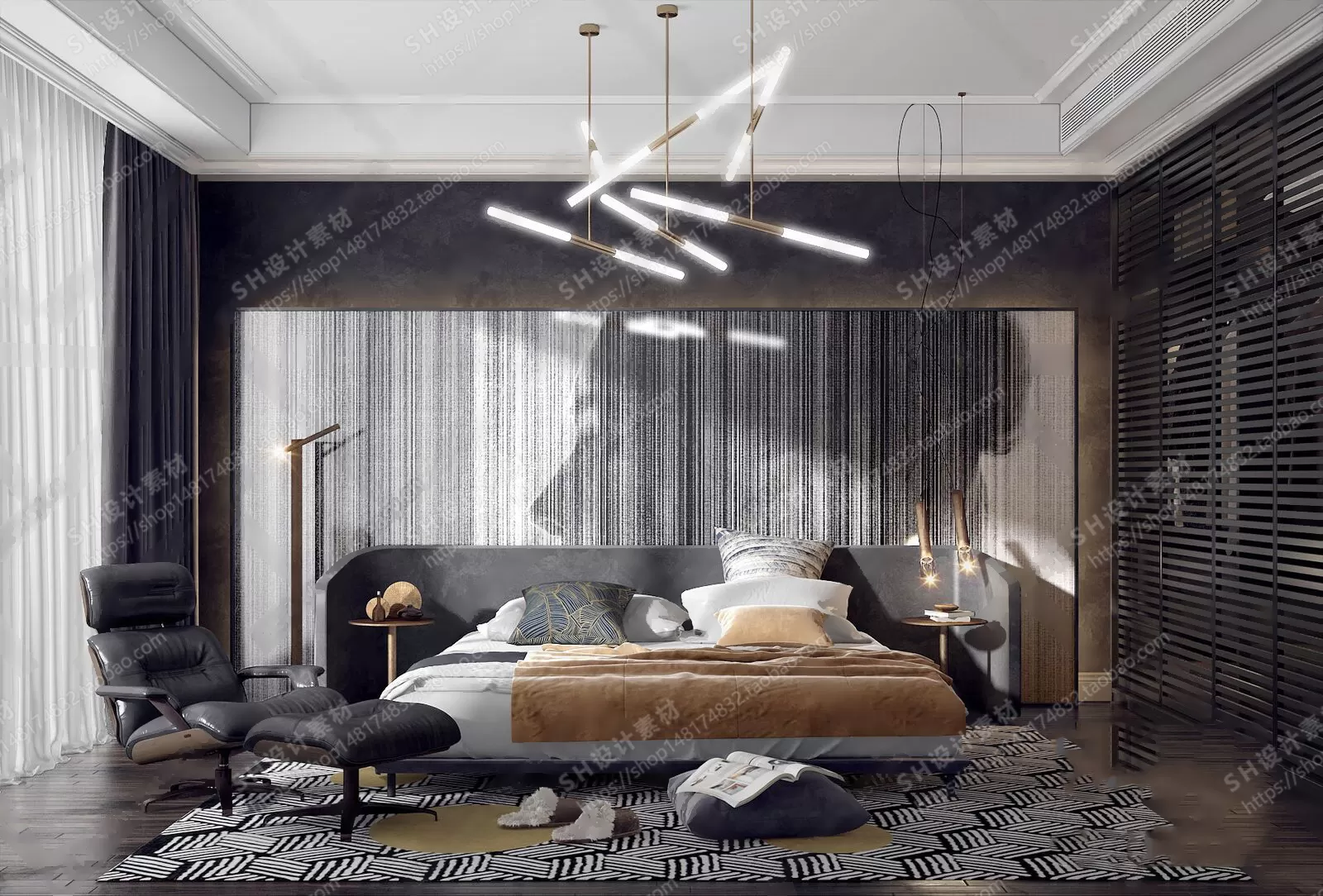 BEDROOM 3D SCENES – VRAY RENDER – 13 BEDROOM 3D SCENES – VRAY RENDER – 13