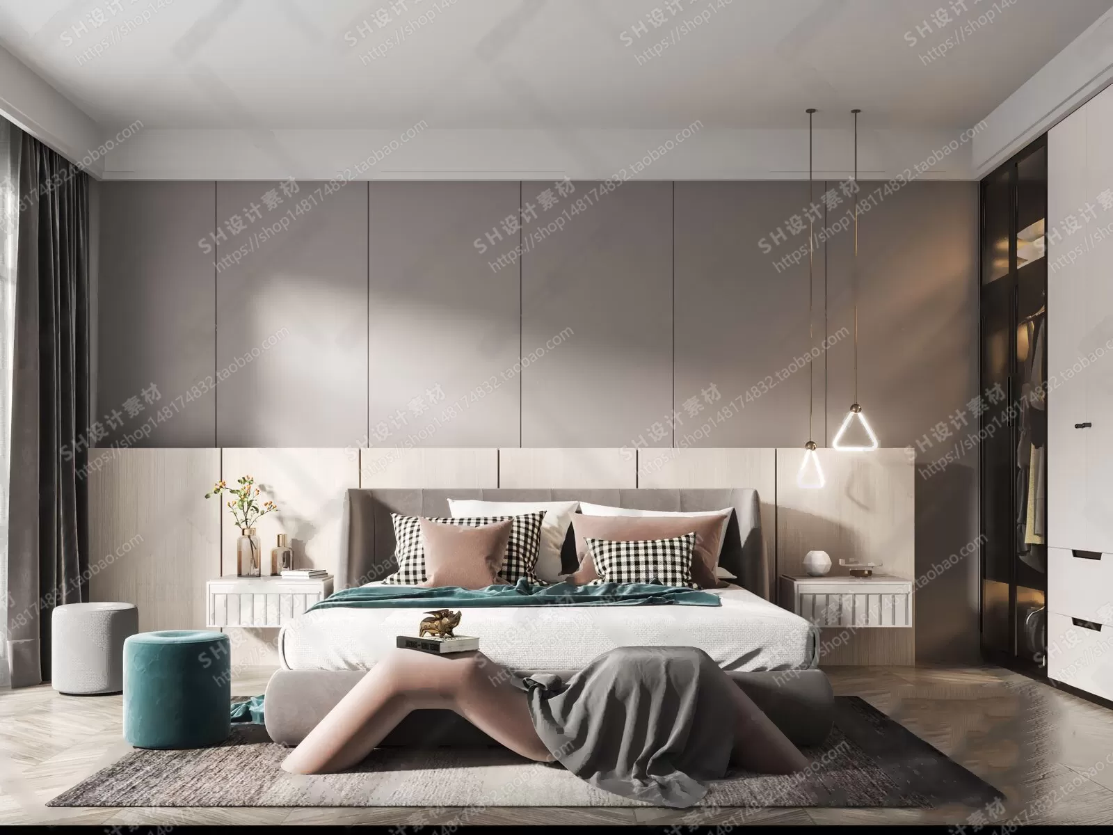 BEDROOM 3D SCENES – VRAY RENDER – 14 BEDROOM 3D SCENES – VRAY RENDER – 14