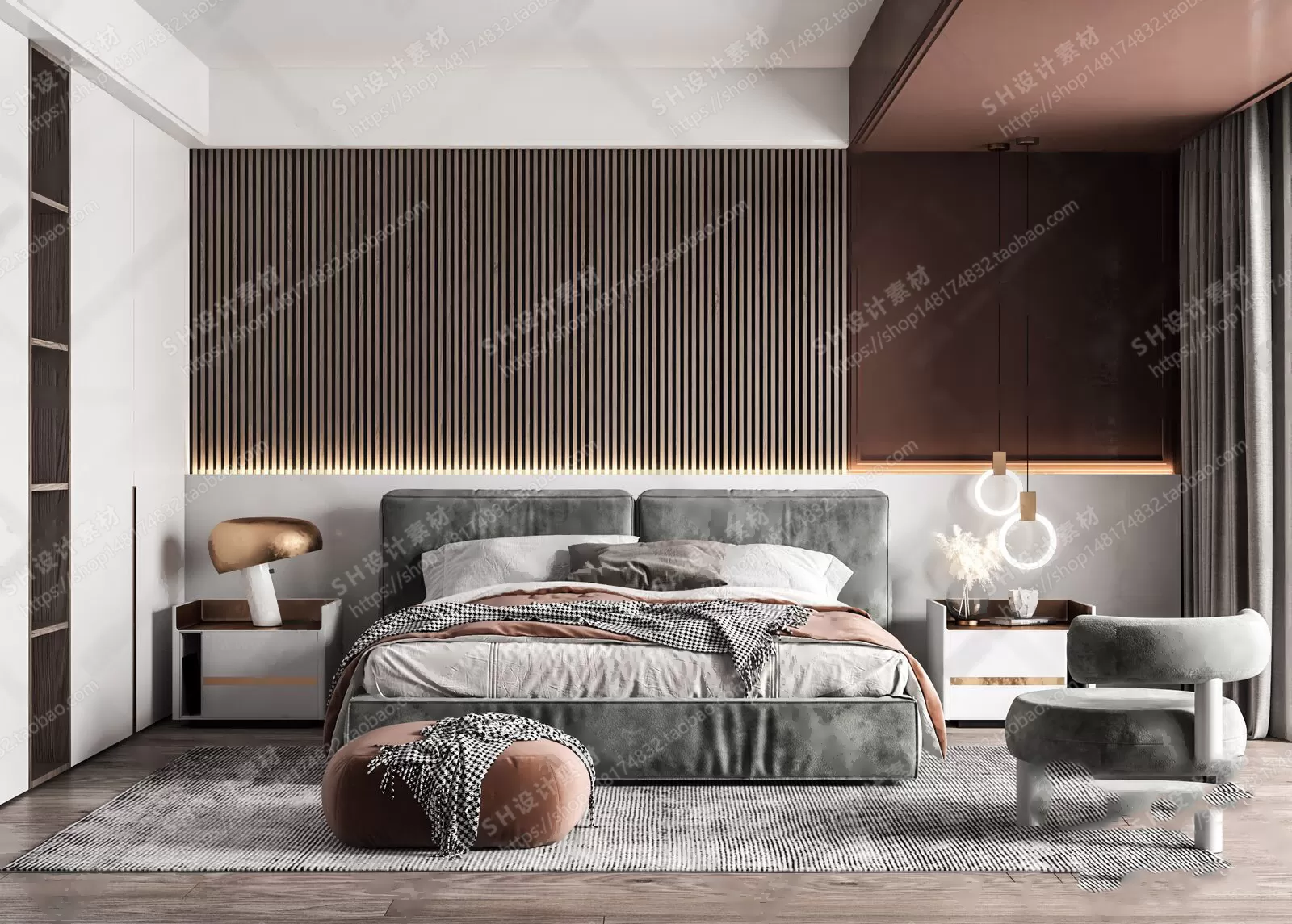 BEDROOM 3D SCENES – VRAY RENDER – 15 BEDROOM 3D SCENES – VRAY RENDER – 15