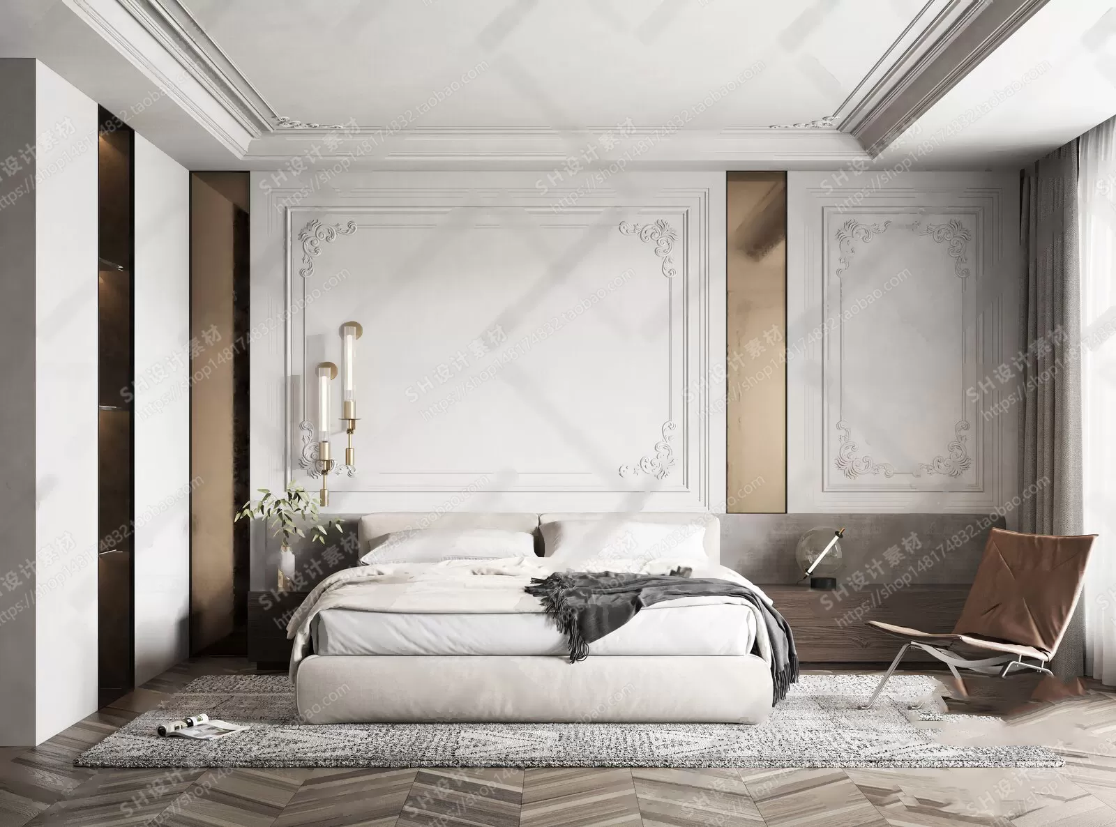 BEDROOM 3D SCENES – VRAY RENDER – 16 BEDROOM 3D SCENES – VRAY RENDER – 16