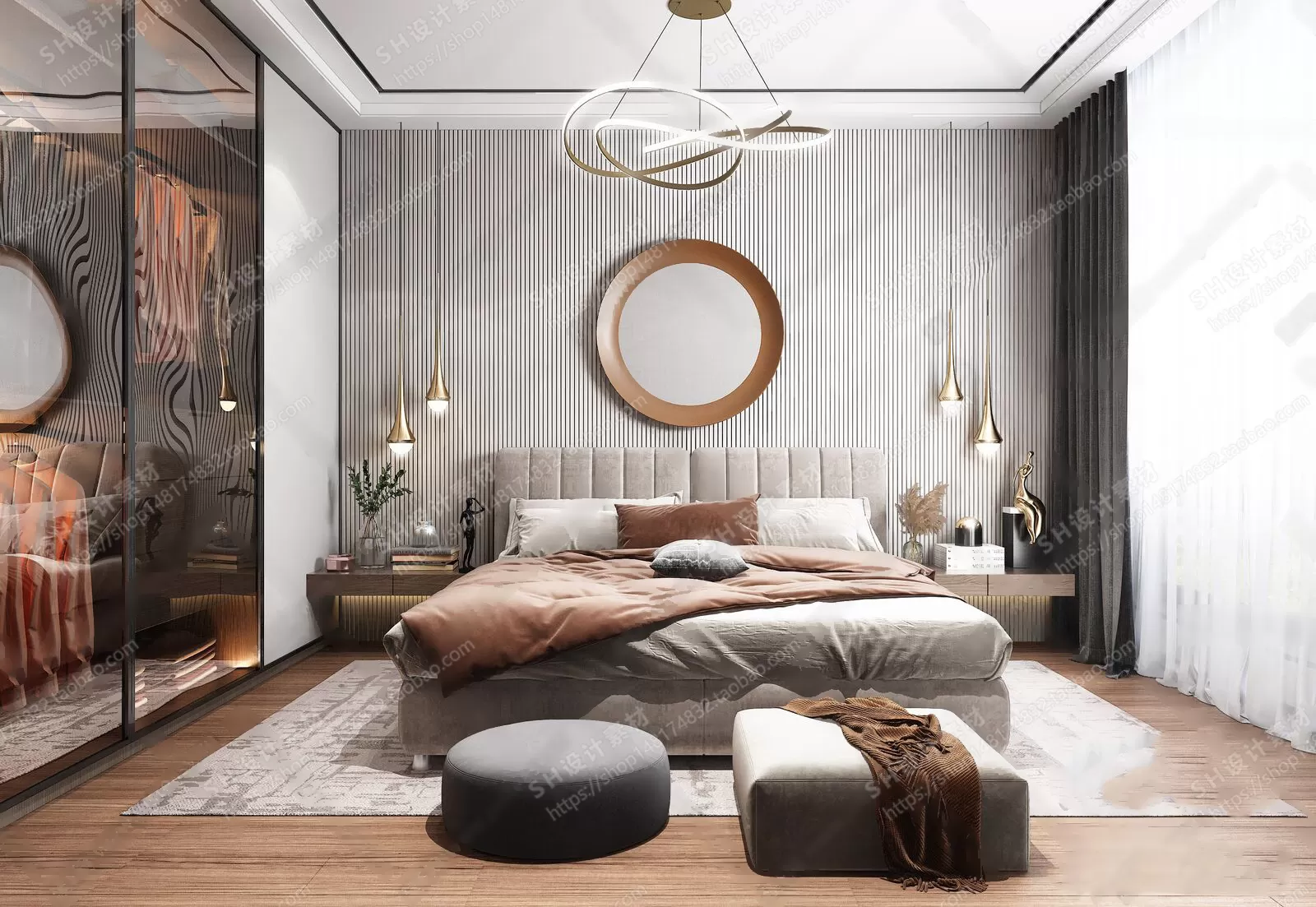 BEDROOM 3D SCENES – VRAY RENDER – 19 BEDROOM 3D SCENES – VRAY RENDER – 19