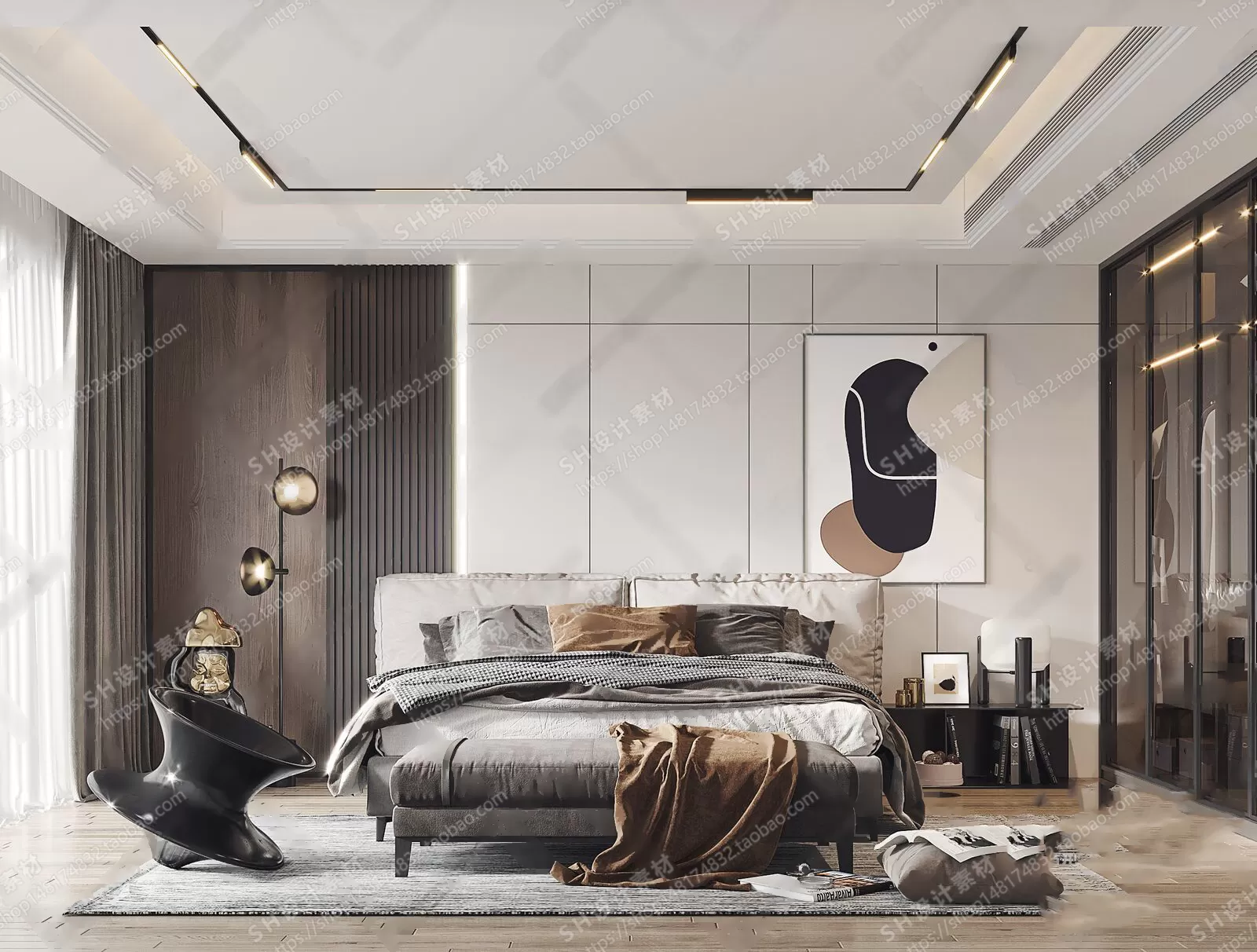 BEDROOM 3D SCENES – VRAY RENDER – 22 BEDROOM 3D SCENES – VRAY RENDER – 22