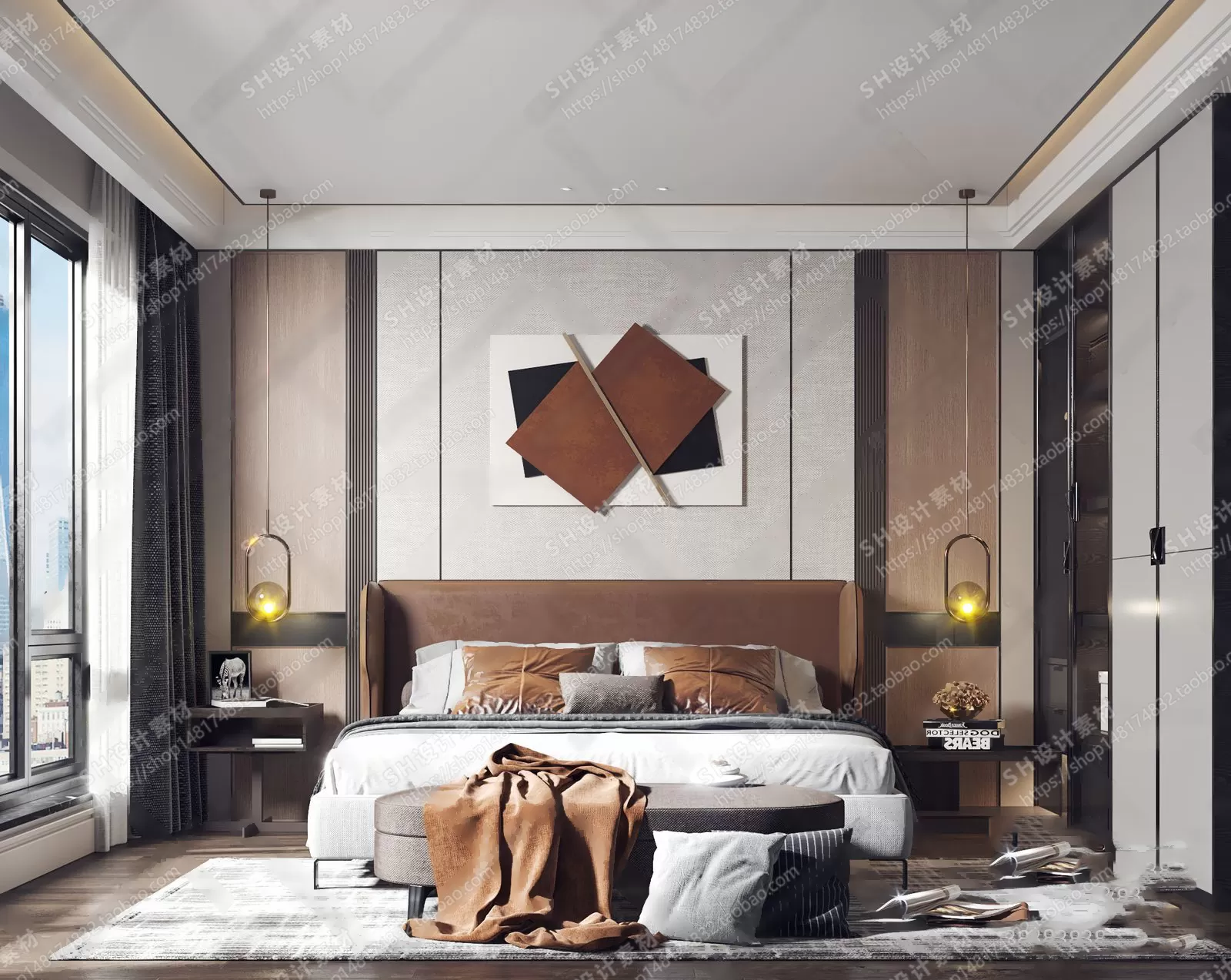BEDROOM 3D SCENES – VRAY RENDER – 24 BEDROOM 3D SCENES – VRAY RENDER – 24