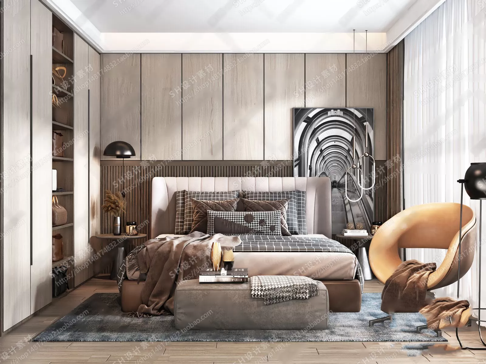 BEDROOM 3D SCENES – VRAY RENDER – 25 BEDROOM 3D SCENES – VRAY RENDER – 25