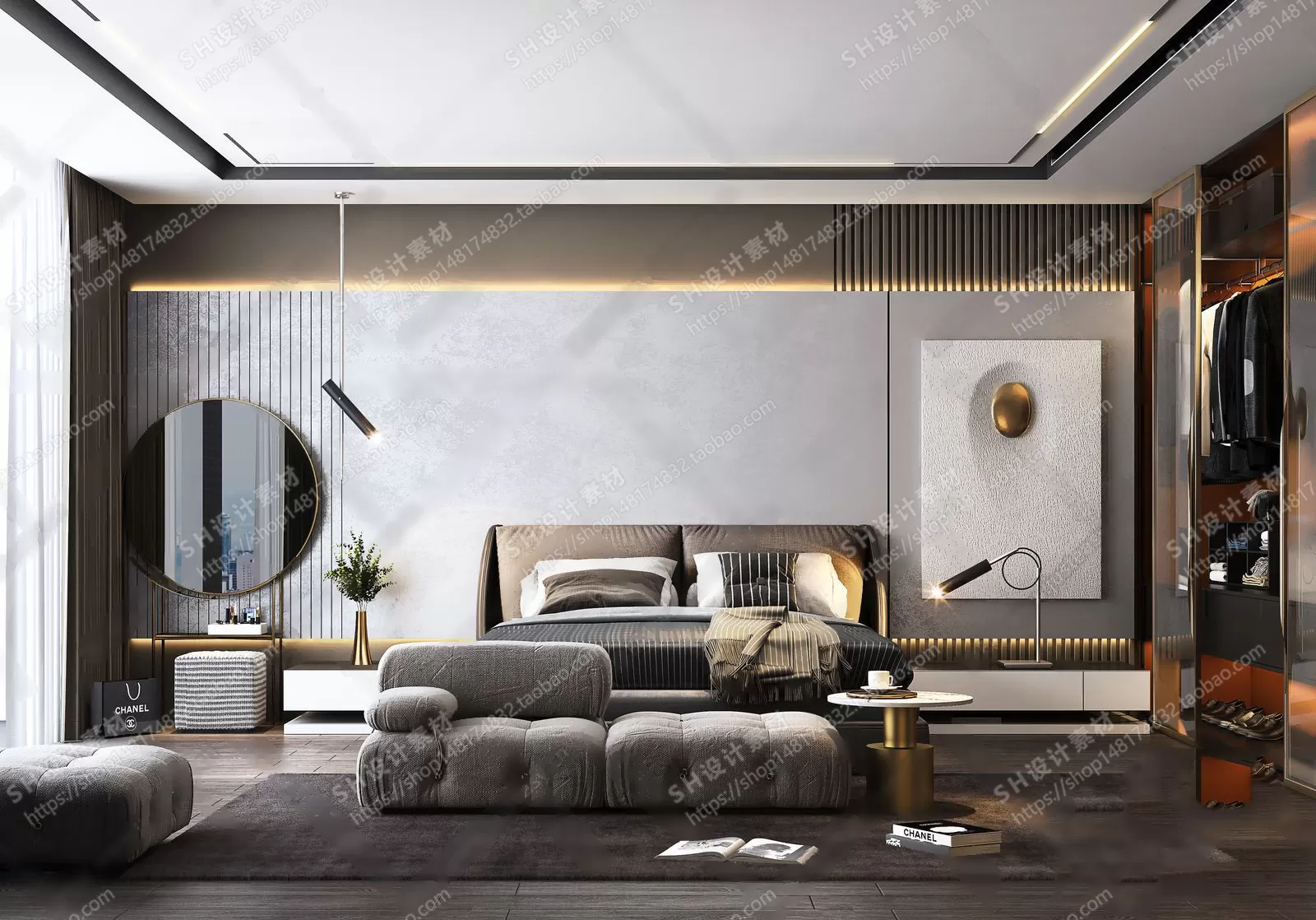 BEDROOM 3D SCENES – VRAY RENDER – 28 BEDROOM 3D SCENES – VRAY RENDER – 28