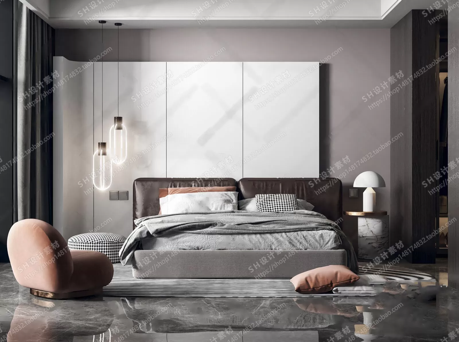 BEDROOM 3D SCENES – VRAY RENDER – 29 BEDROOM 3D SCENES – VRAY RENDER – 29