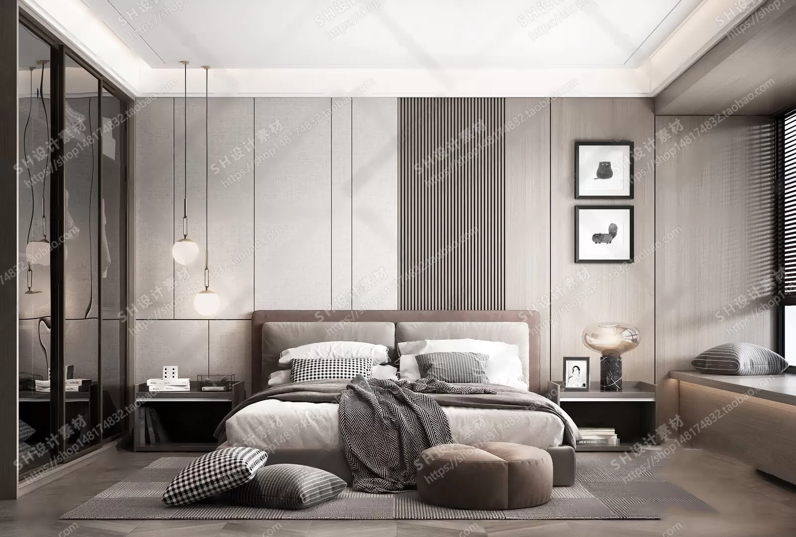 BEDROOM 3D SCENES – VRAY RENDER – 37 BEDROOM 3D SCENES – VRAY RENDER – 37