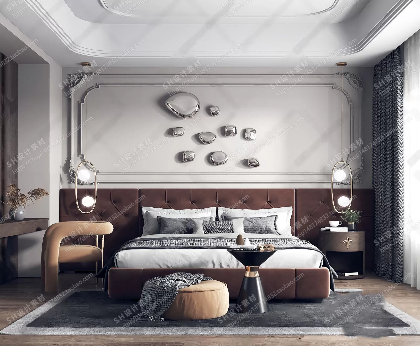 BEDROOM 3D SCENES – VRAY RENDER – 40 BEDROOM 3D SCENES – VRAY RENDER – 40