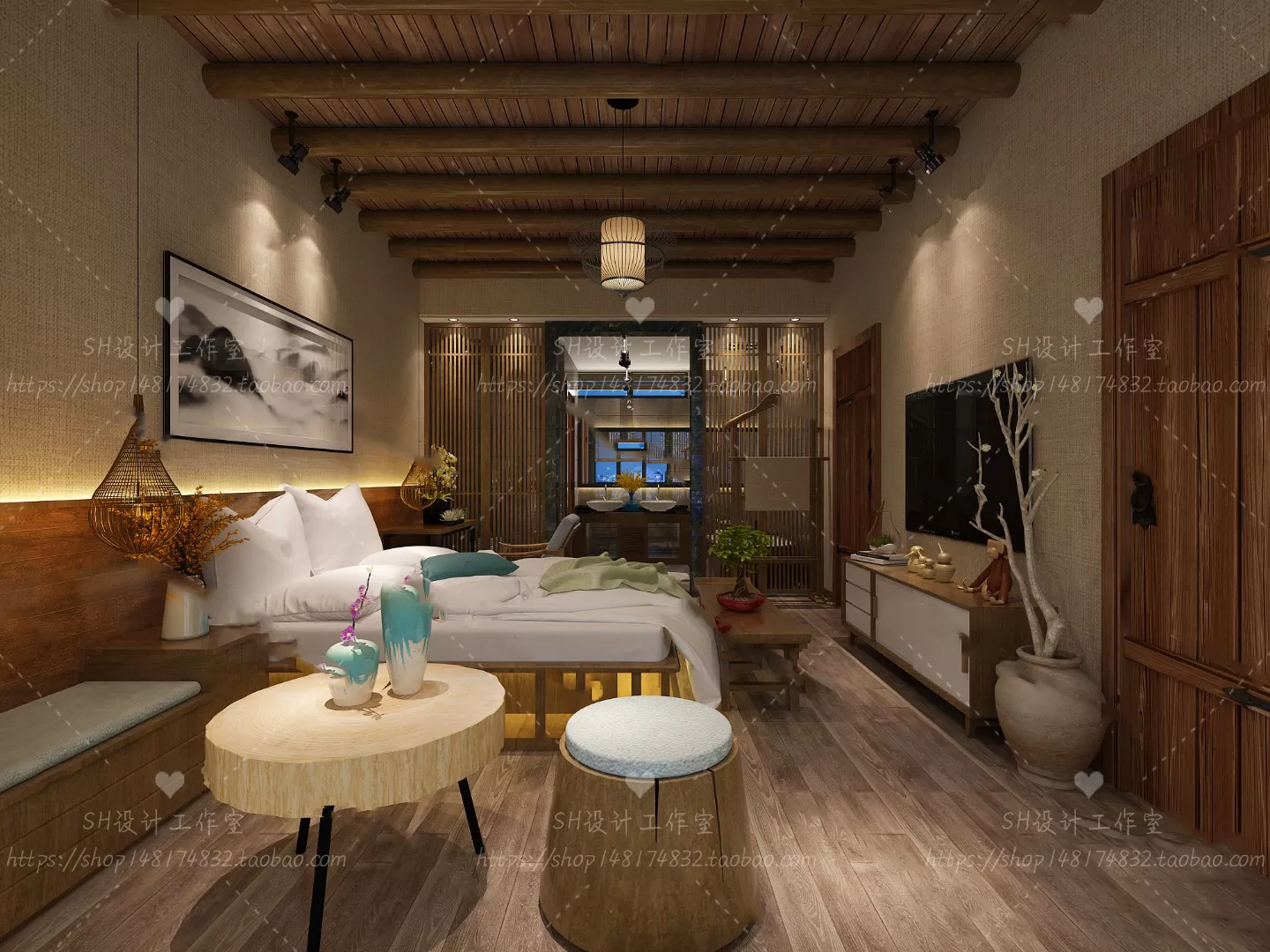 BEDROOM 3D SCENES – VRAY RENDER – 59 BEDROOM 3D SCENES – VRAY RENDER – 59