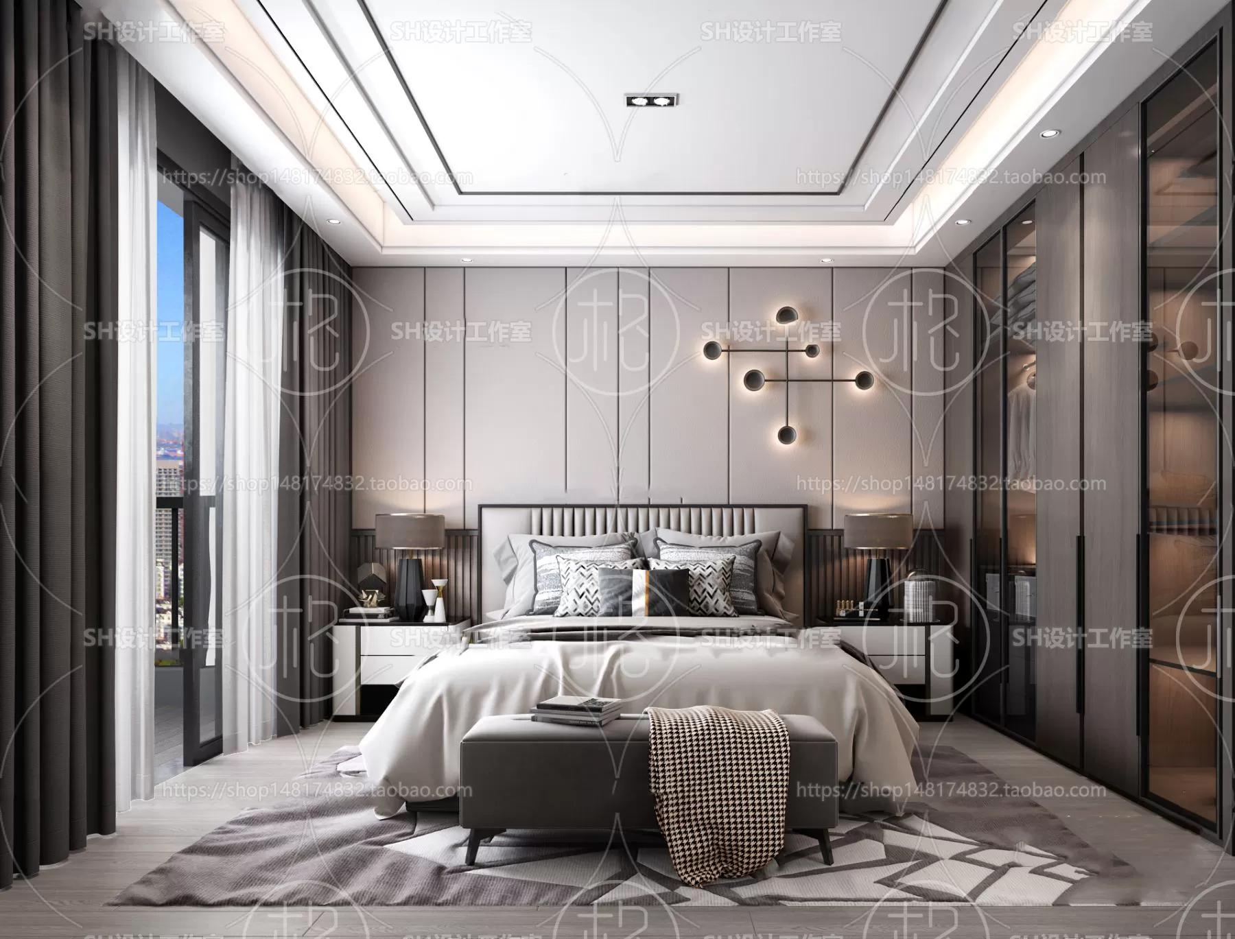 BEDROOM 3D SCENES – VRAY RENDER – 109