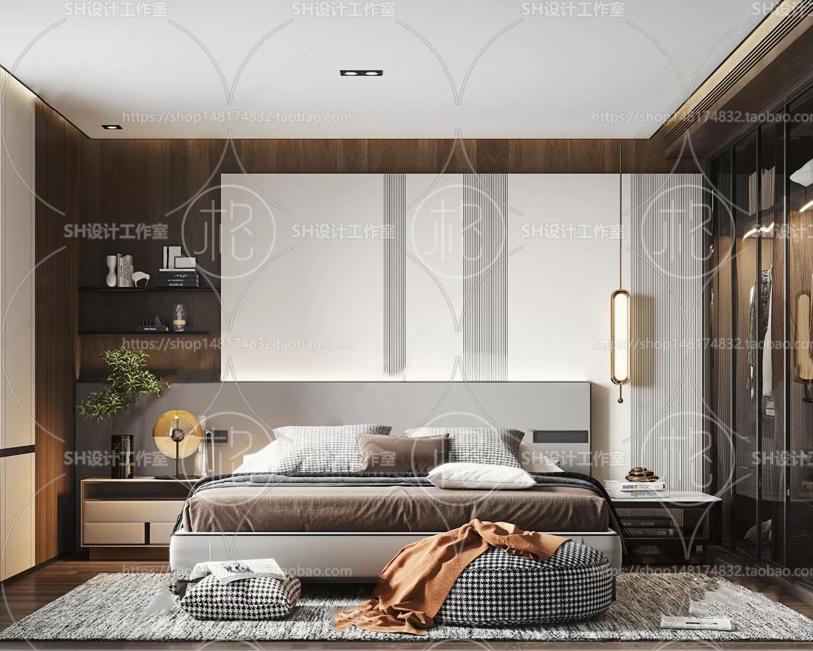 BEDROOM 3D SCENES – VRAY RENDER – 110