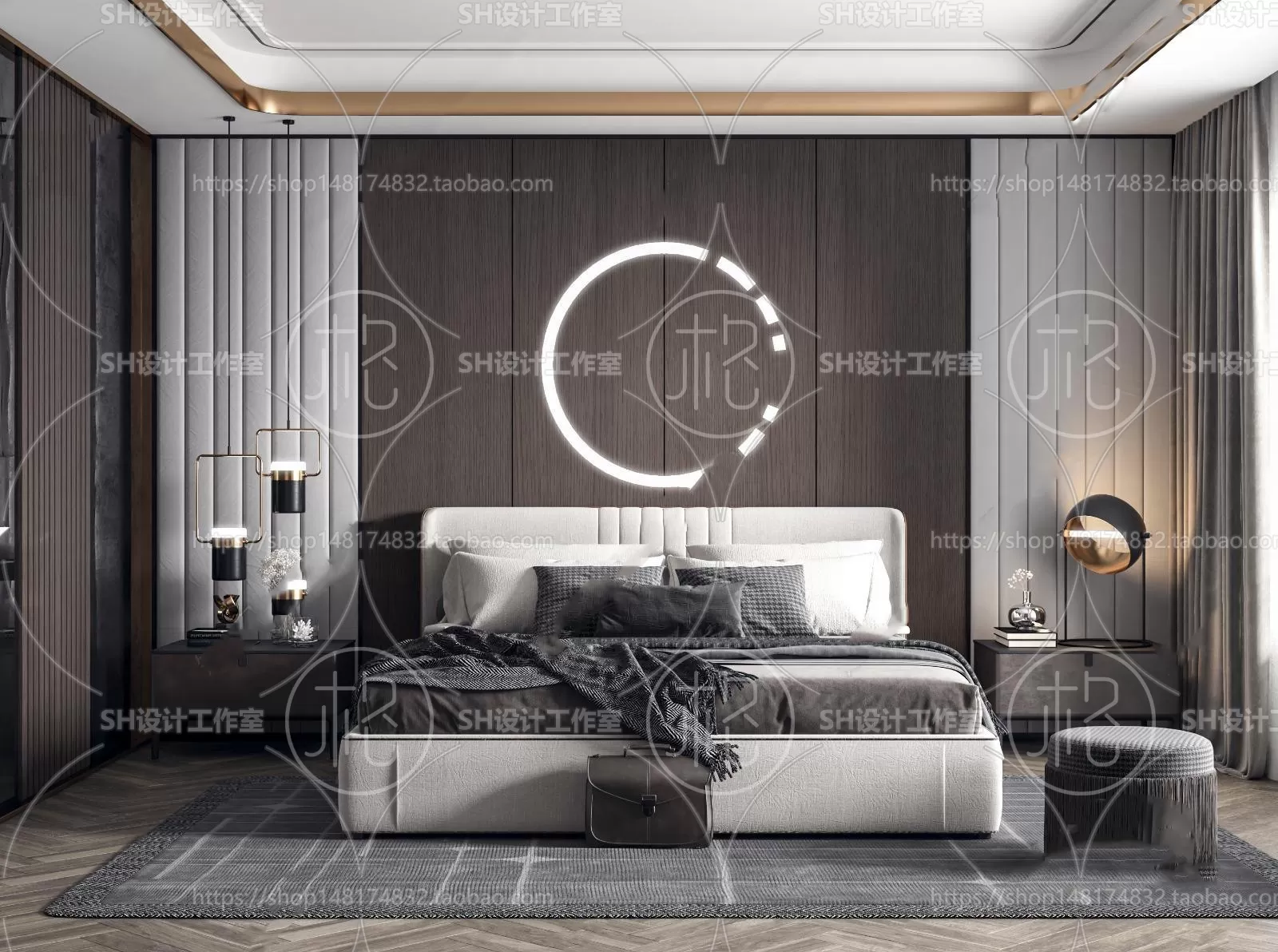 BEDROOM 3D SCENES – VRAY RENDER – 111