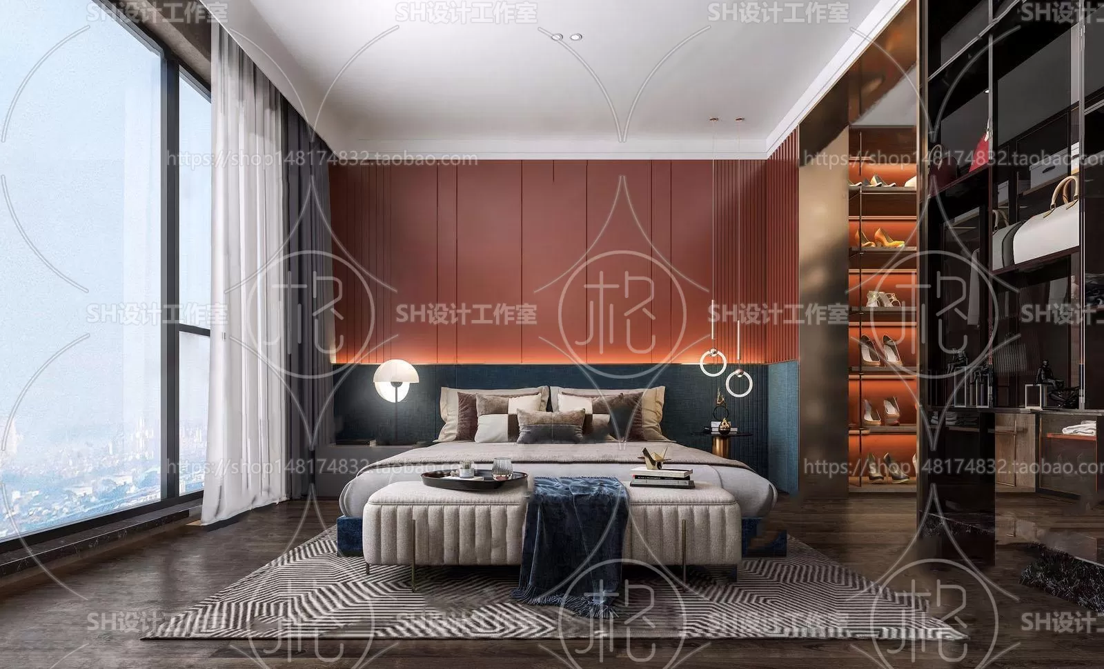 BEDROOM 3D SCENES – VRAY RENDER – 112