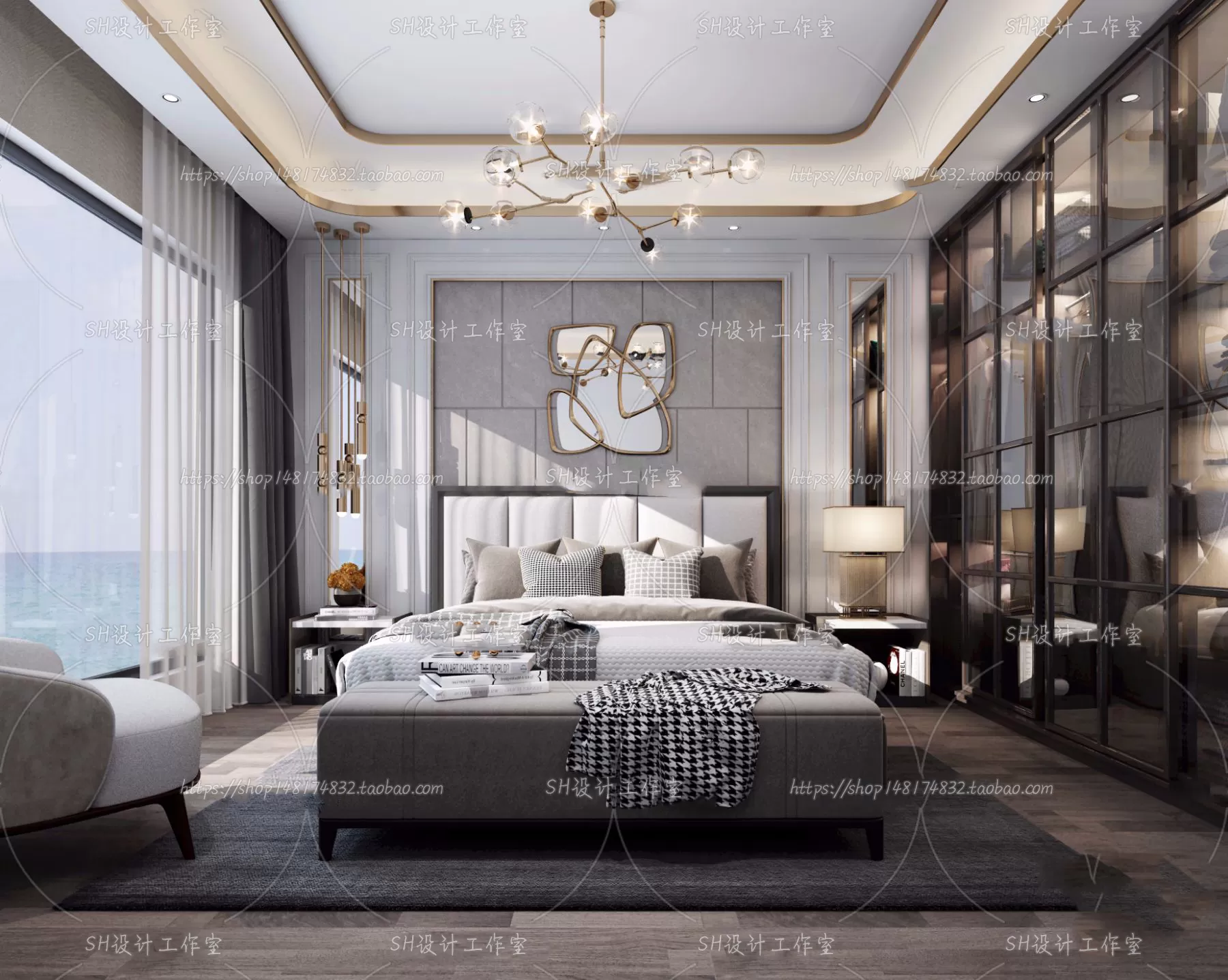 BEDROOM 3D SCENES – VRAY RENDER – 113