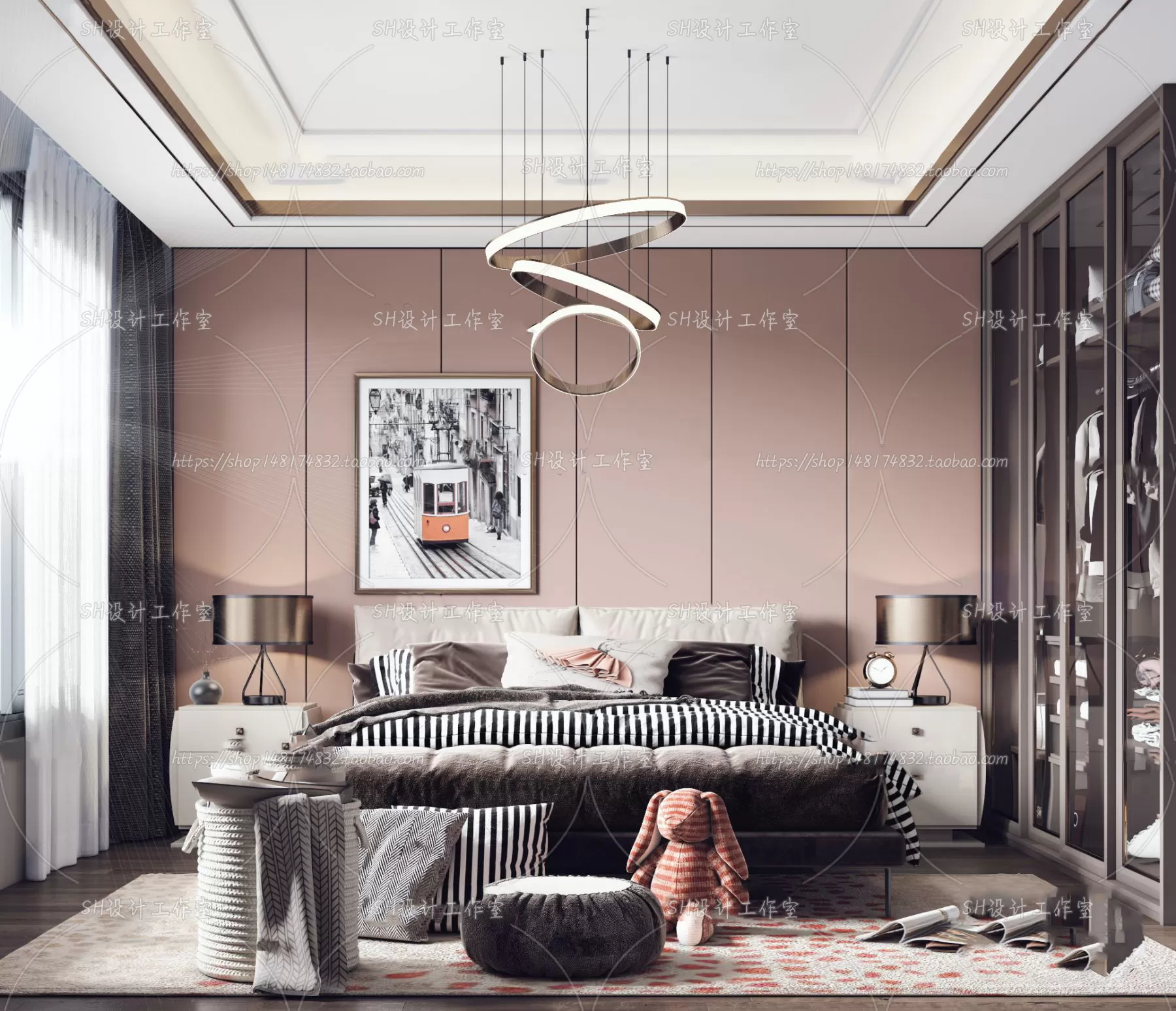 BEDROOM 3D SCENES – VRAY RENDER – 117