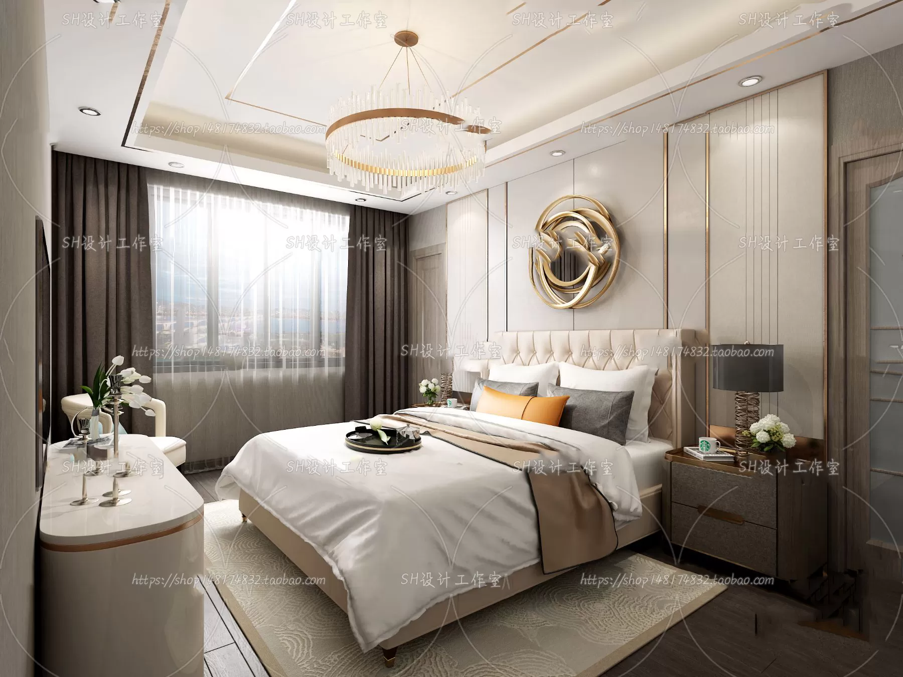 BEDROOM 3D SCENES – VRAY RENDER – 121