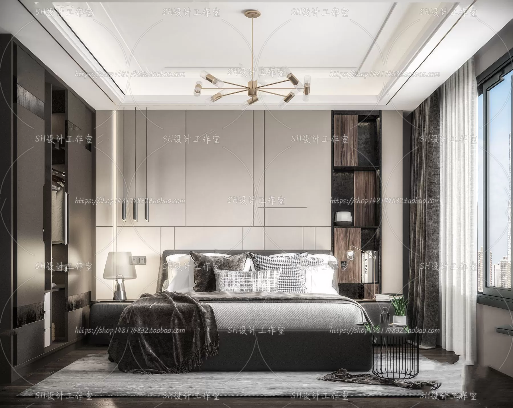 BEDROOM 3D SCENES – VRAY RENDER – 133
