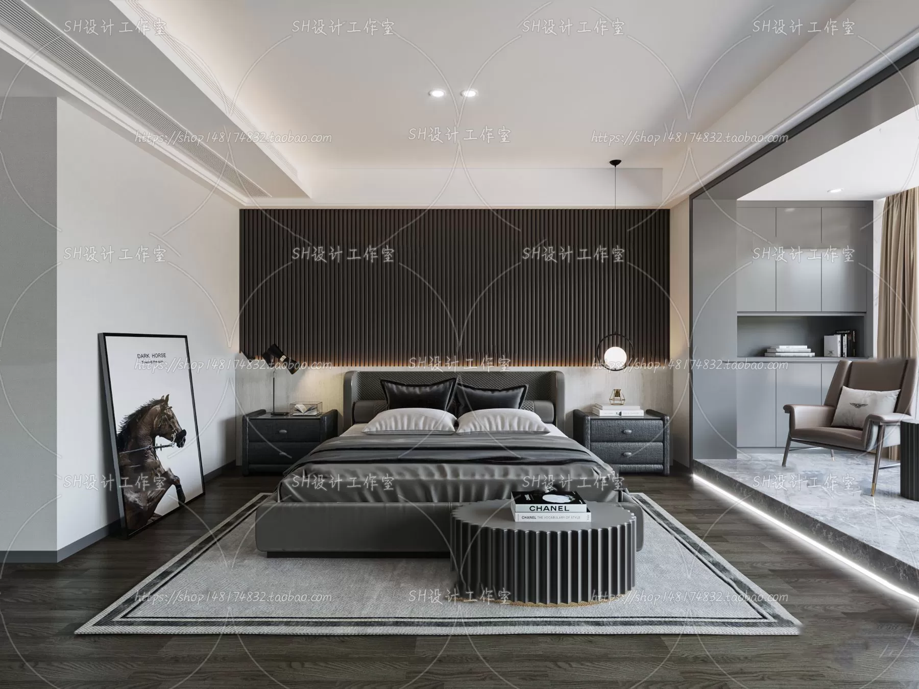 BEDROOM 3D SCENES – VRAY RENDER – 137