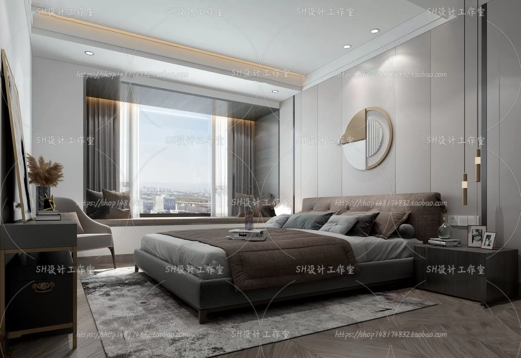 BEDROOM 3D SCENES – VRAY RENDER – 141