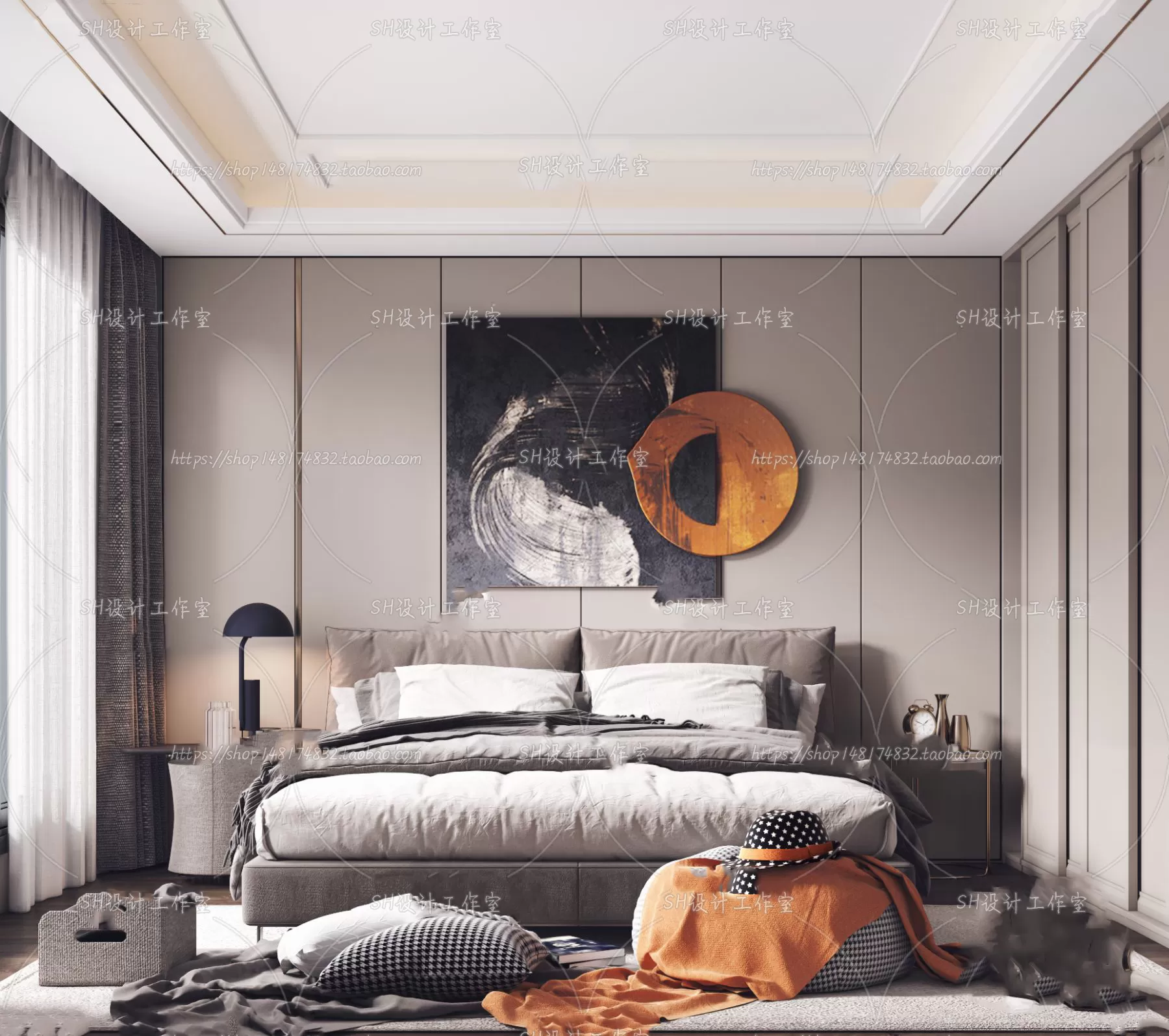 BEDROOM 3D SCENES – VRAY RENDER – 142