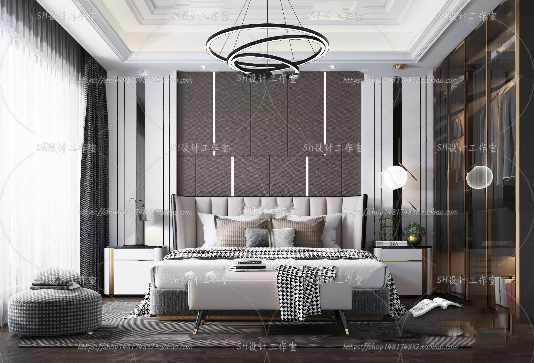 BEDROOM 3D SCENES – VRAY RENDER – 143
