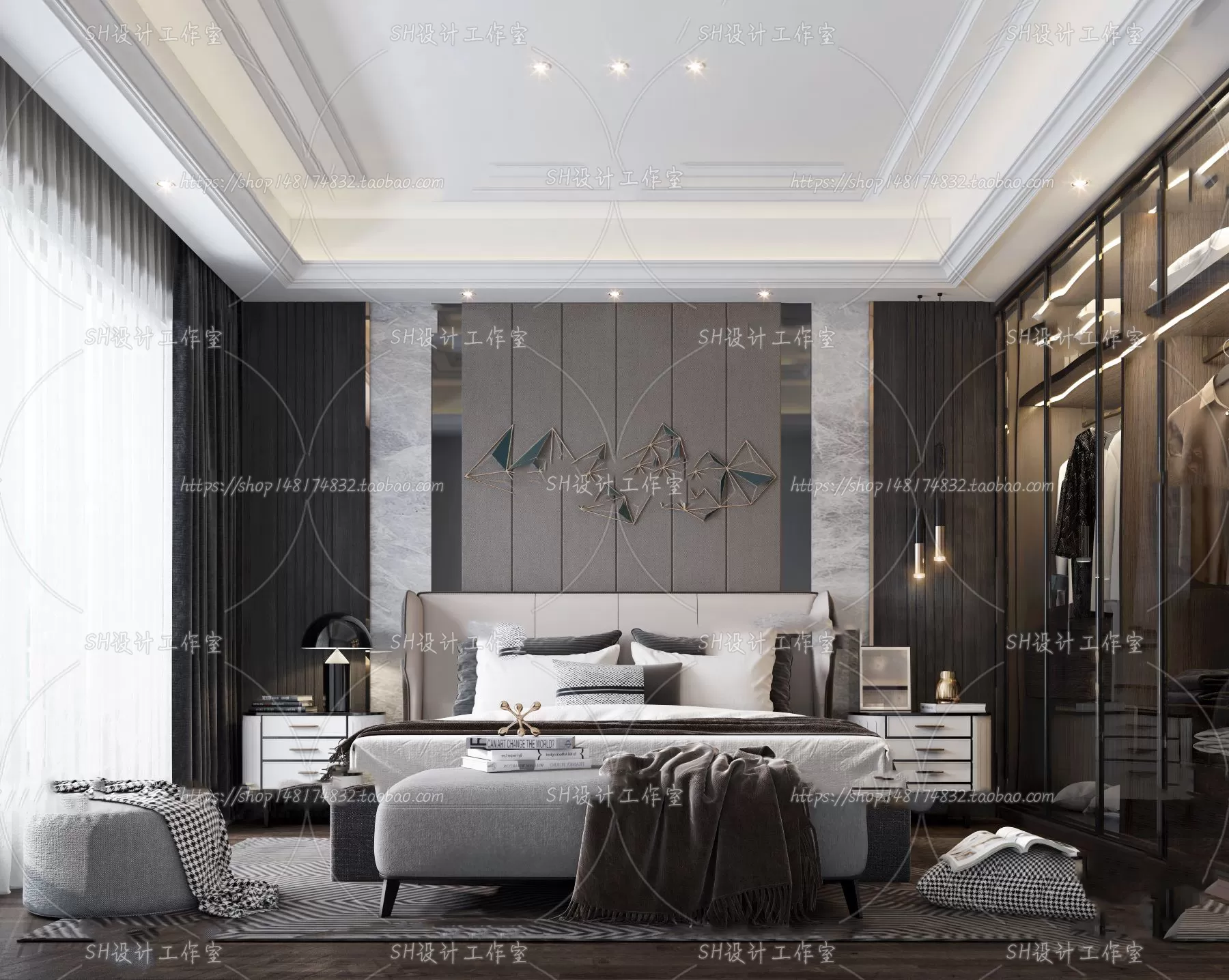 BEDROOM 3D SCENES – VRAY RENDER – 144
