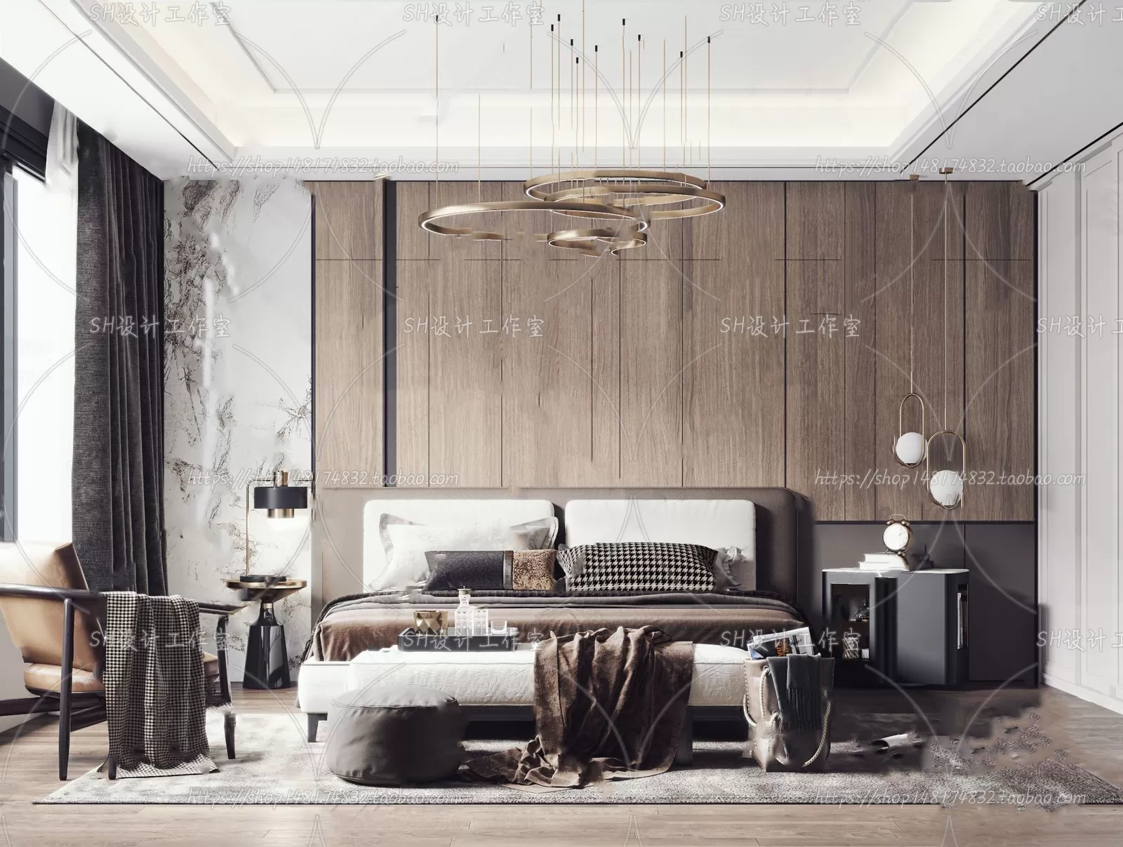 BEDROOM 3D SCENES – VRAY RENDER – 150
