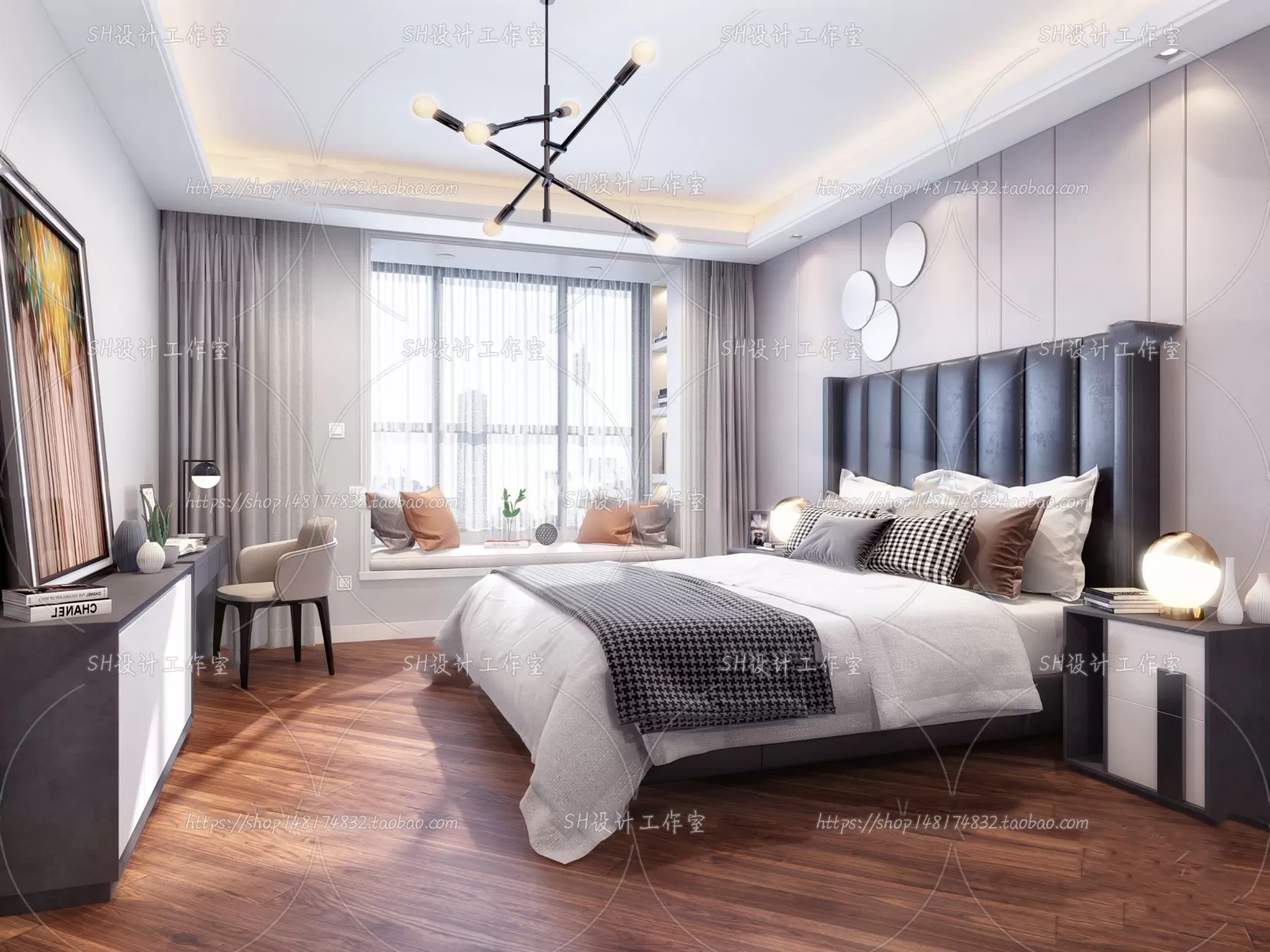 BEDROOM 3D SCENES – VRAY RENDER – 157