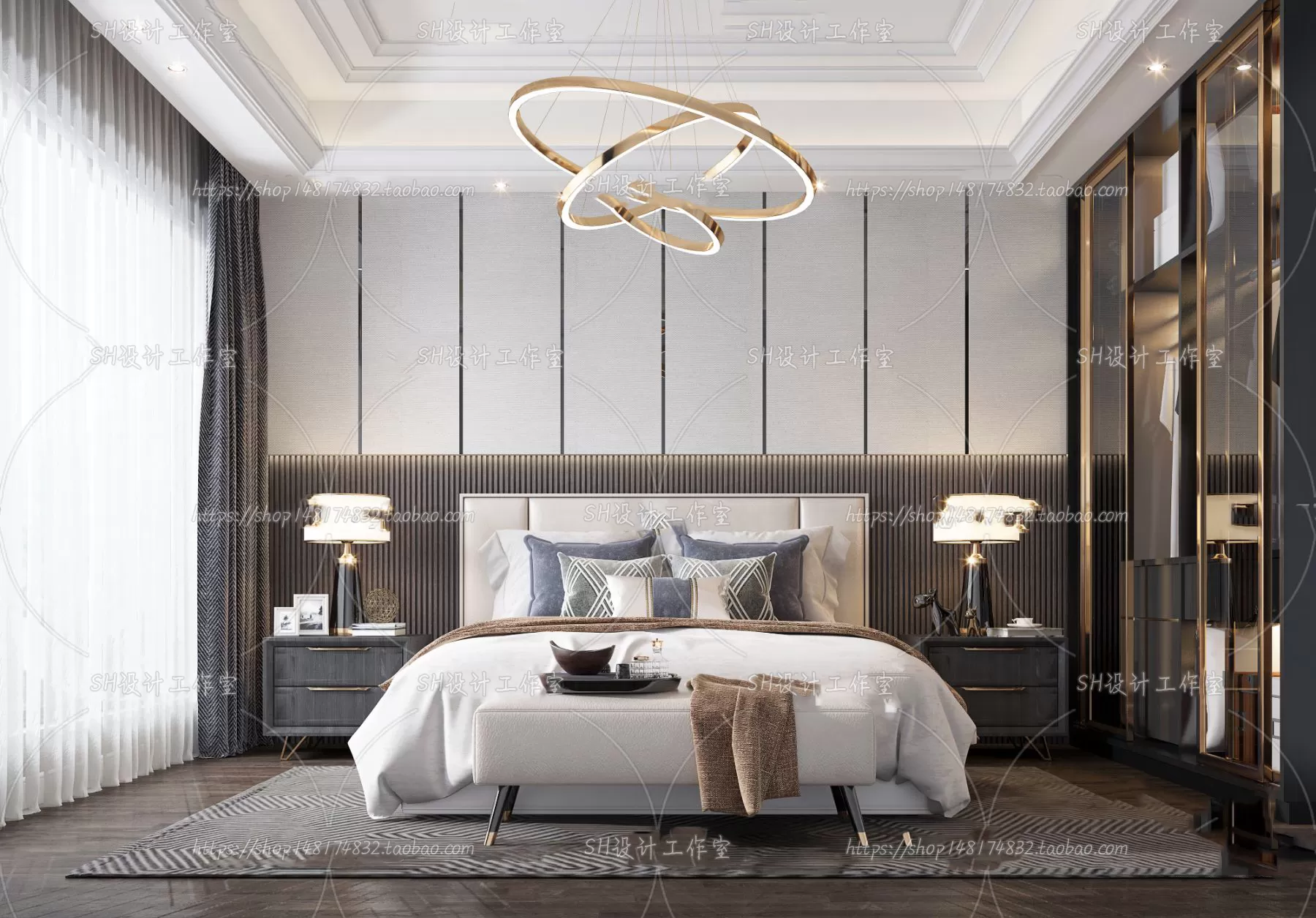 BEDROOM 3D SCENES – VRAY RENDER – 160