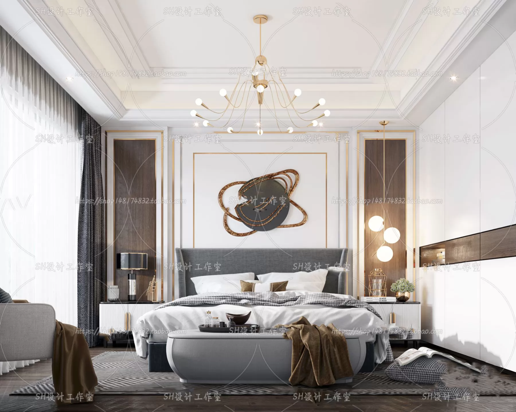 BEDROOM 3D SCENES – VRAY RENDER – 161