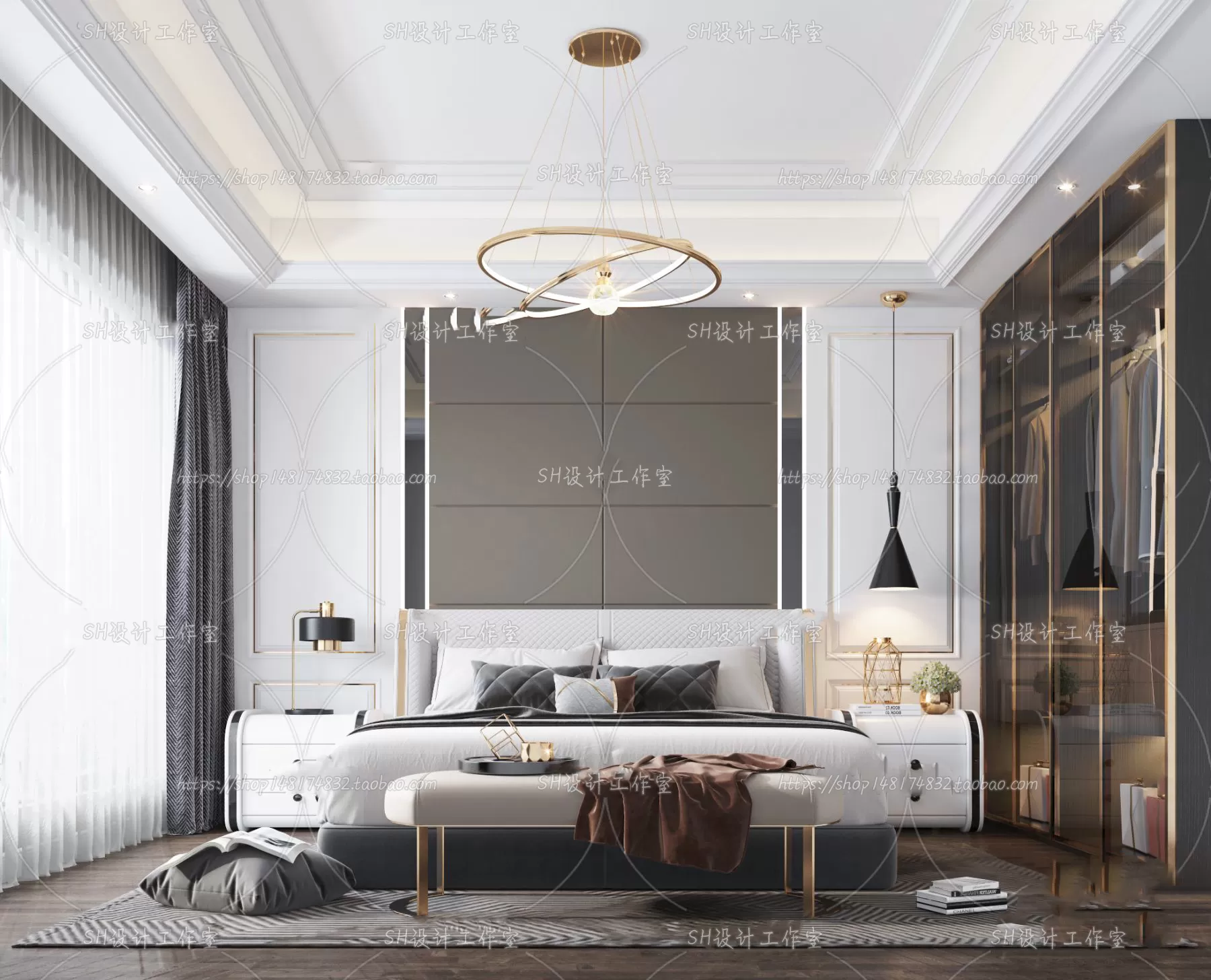 BEDROOM 3D SCENES – VRAY RENDER – 162