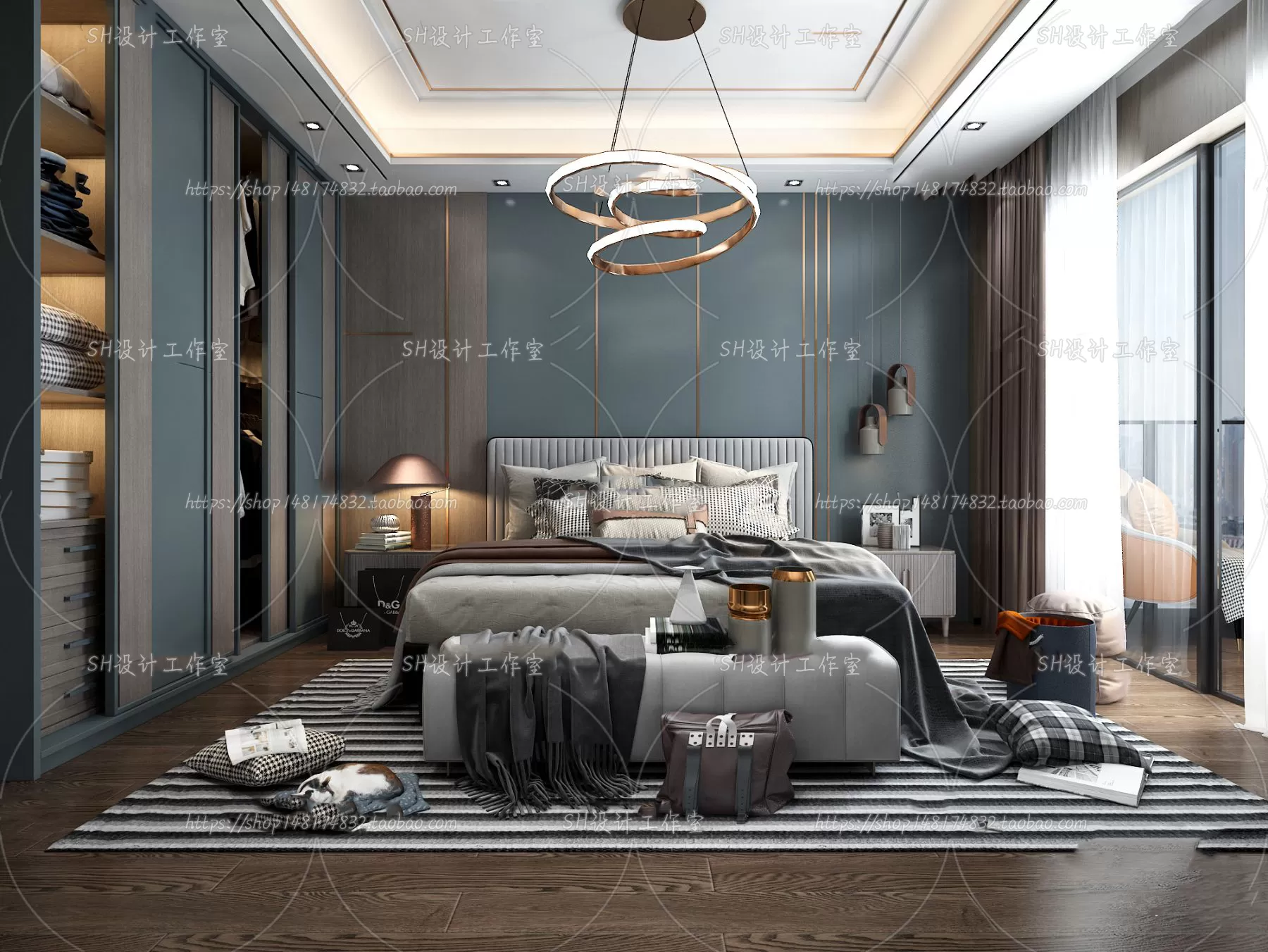 BEDROOM 3D SCENES – VRAY RENDER – 182
