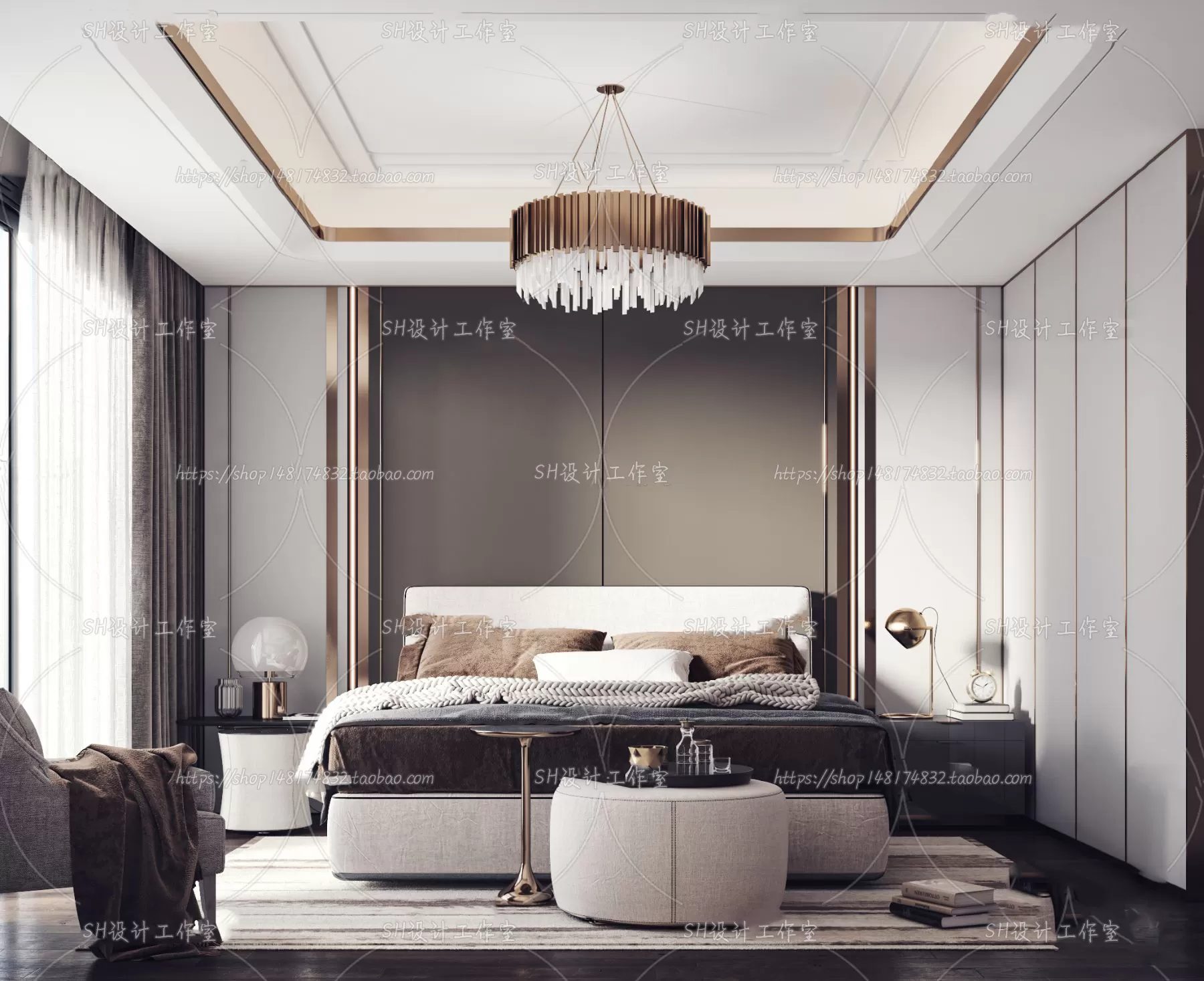 BEDROOM 3D SCENES – VRAY RENDER – 185