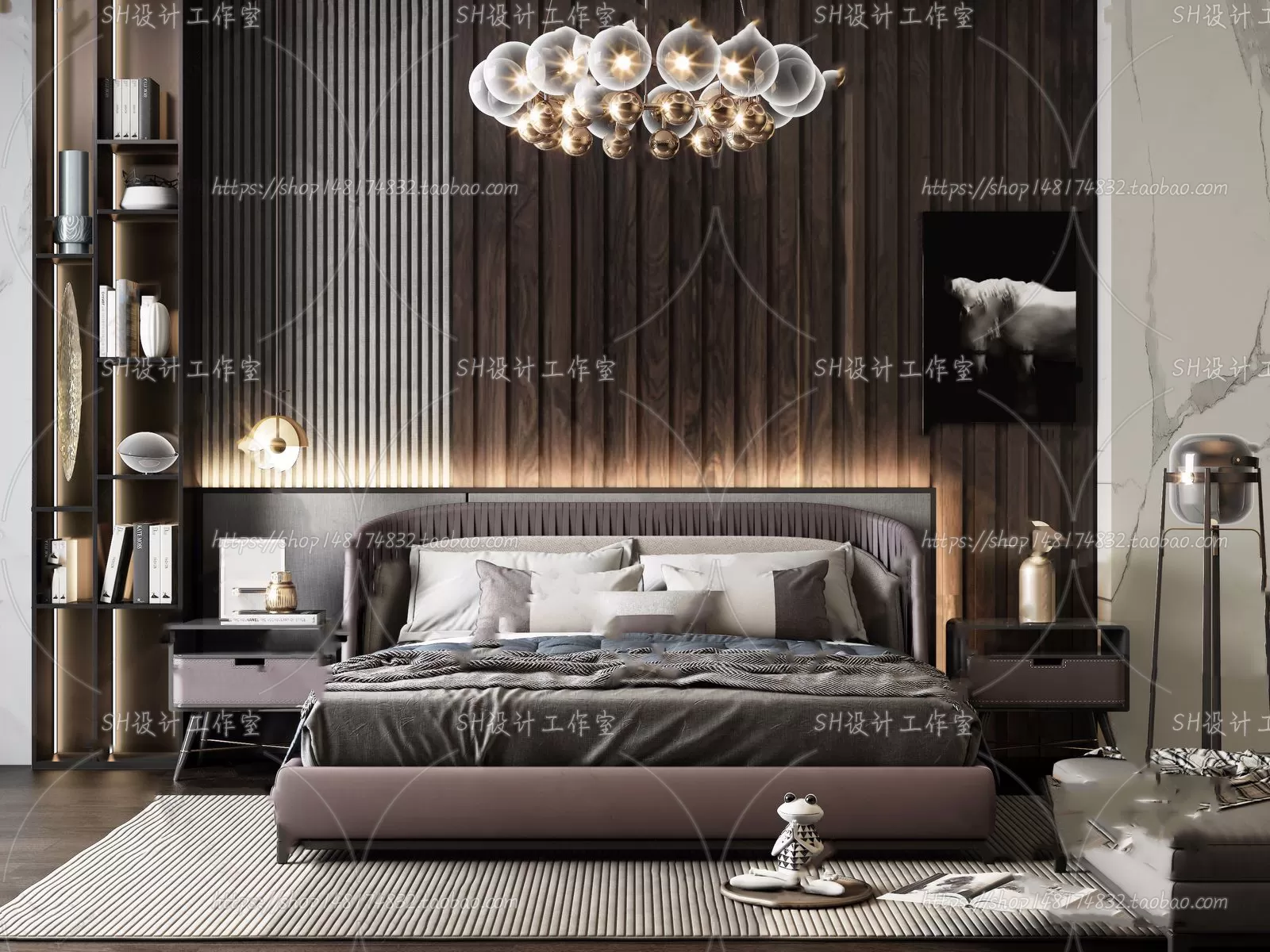BEDROOM 3D SCENES – VRAY RENDER – 187