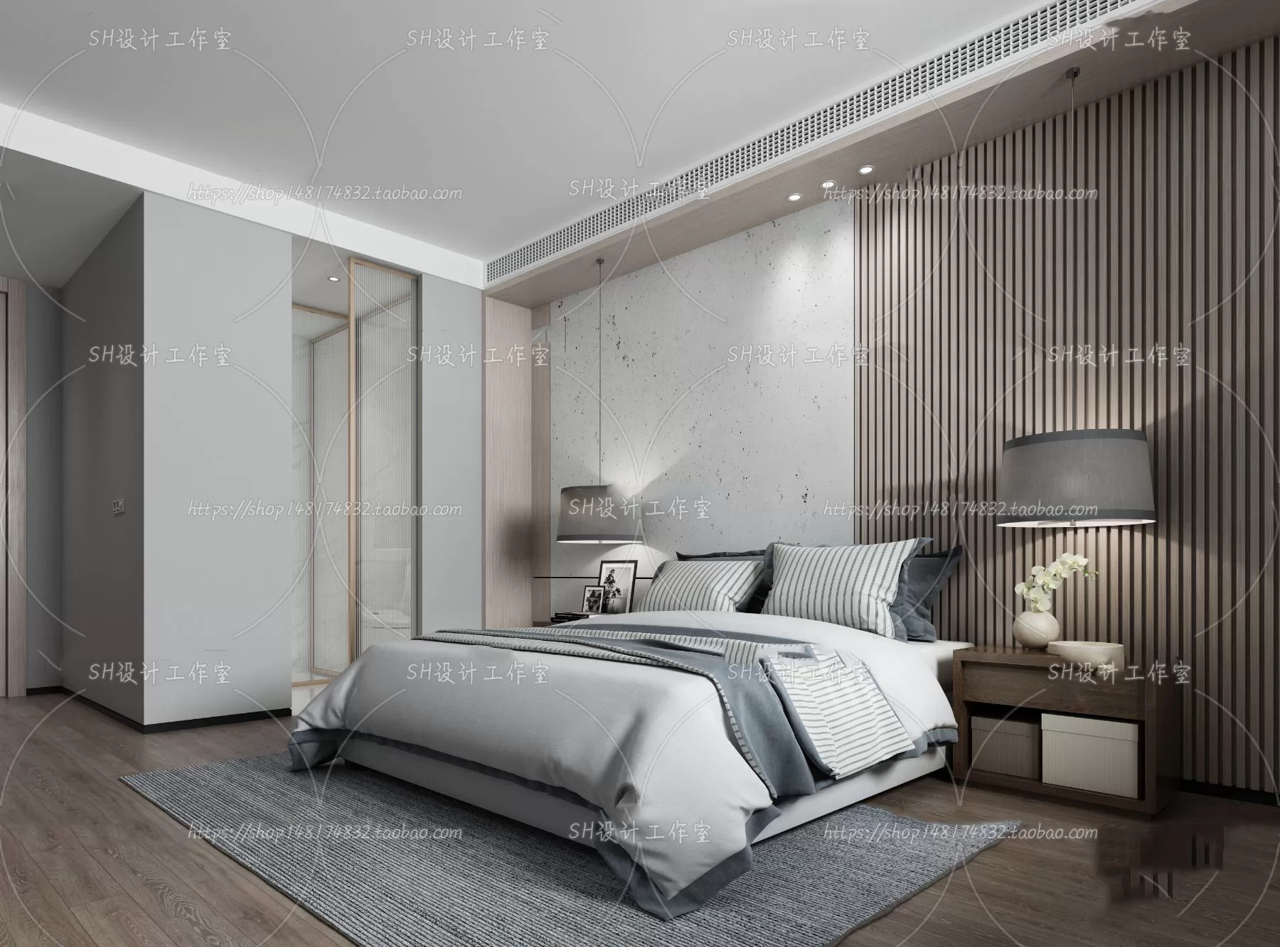 BEDROOM 3D SCENES – VRAY RENDER – 193