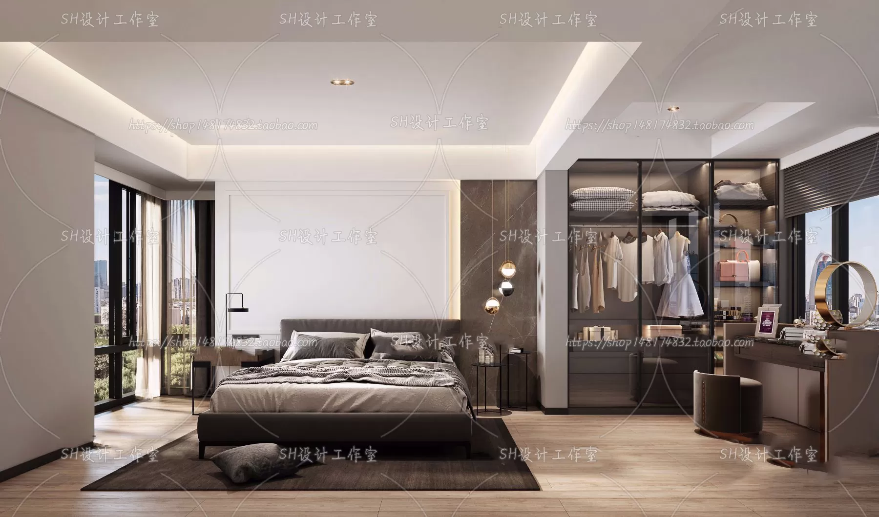 BEDROOM 3D SCENES – VRAY RENDER – 196