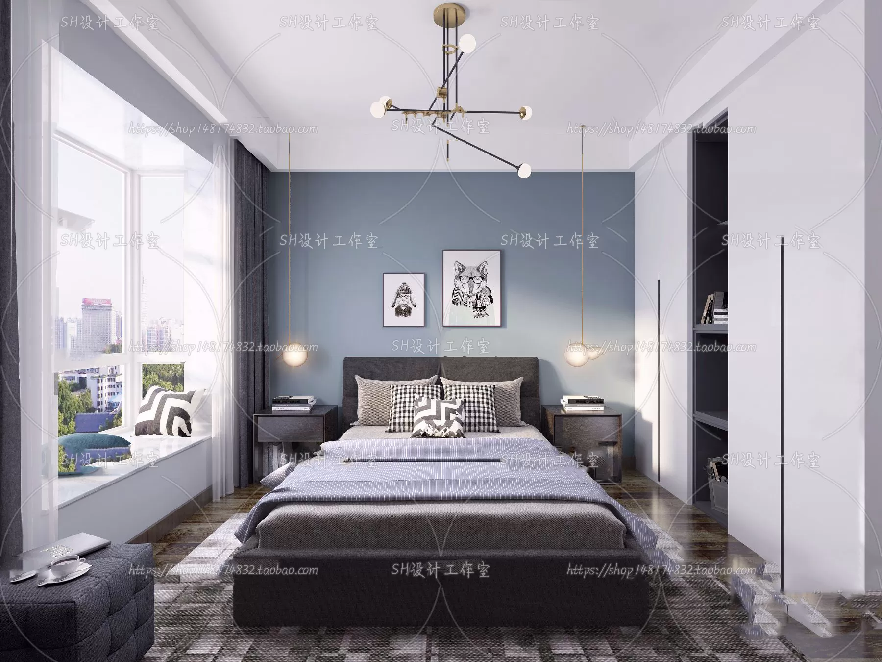 BEDROOM 3D SCENES – VRAY RENDER – 200