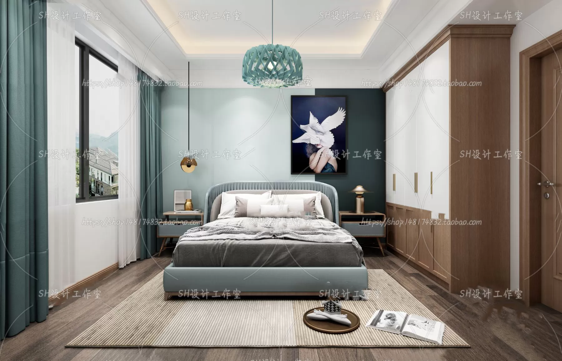 BEDROOM 3D SCENES – VRAY RENDER – 202