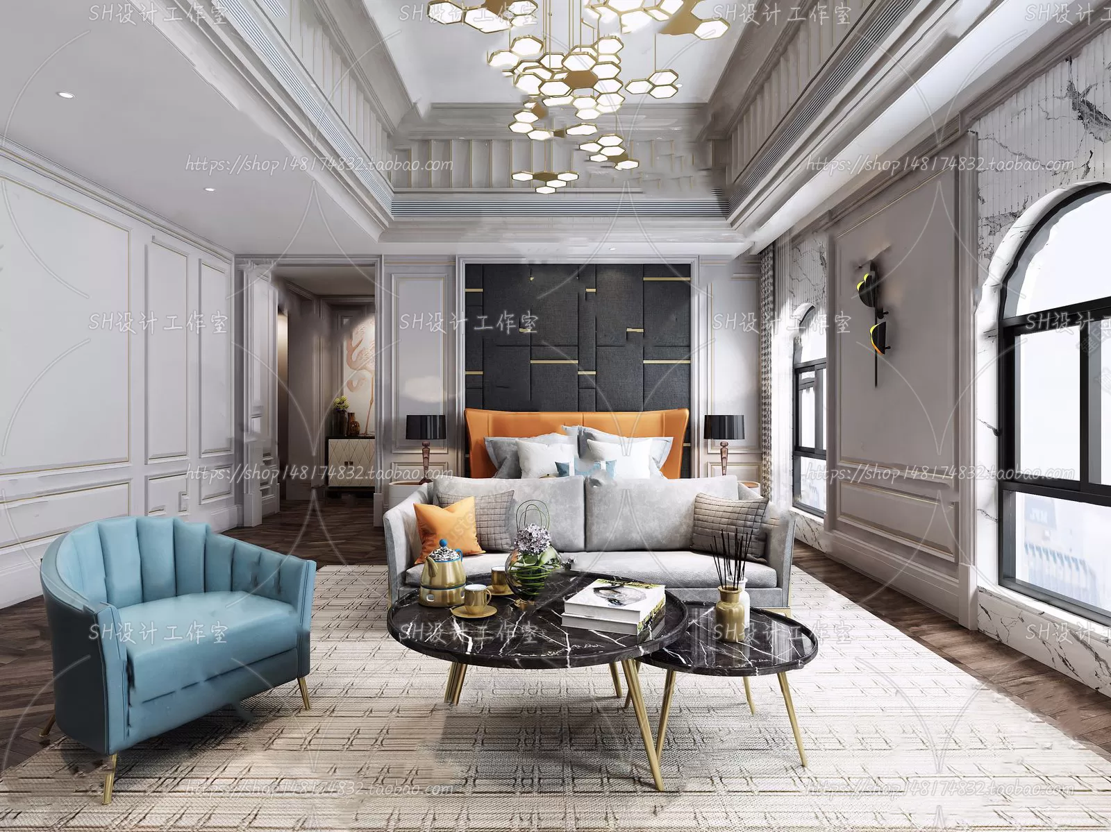 BEDROOM 3D SCENES – VRAY RENDER – 203