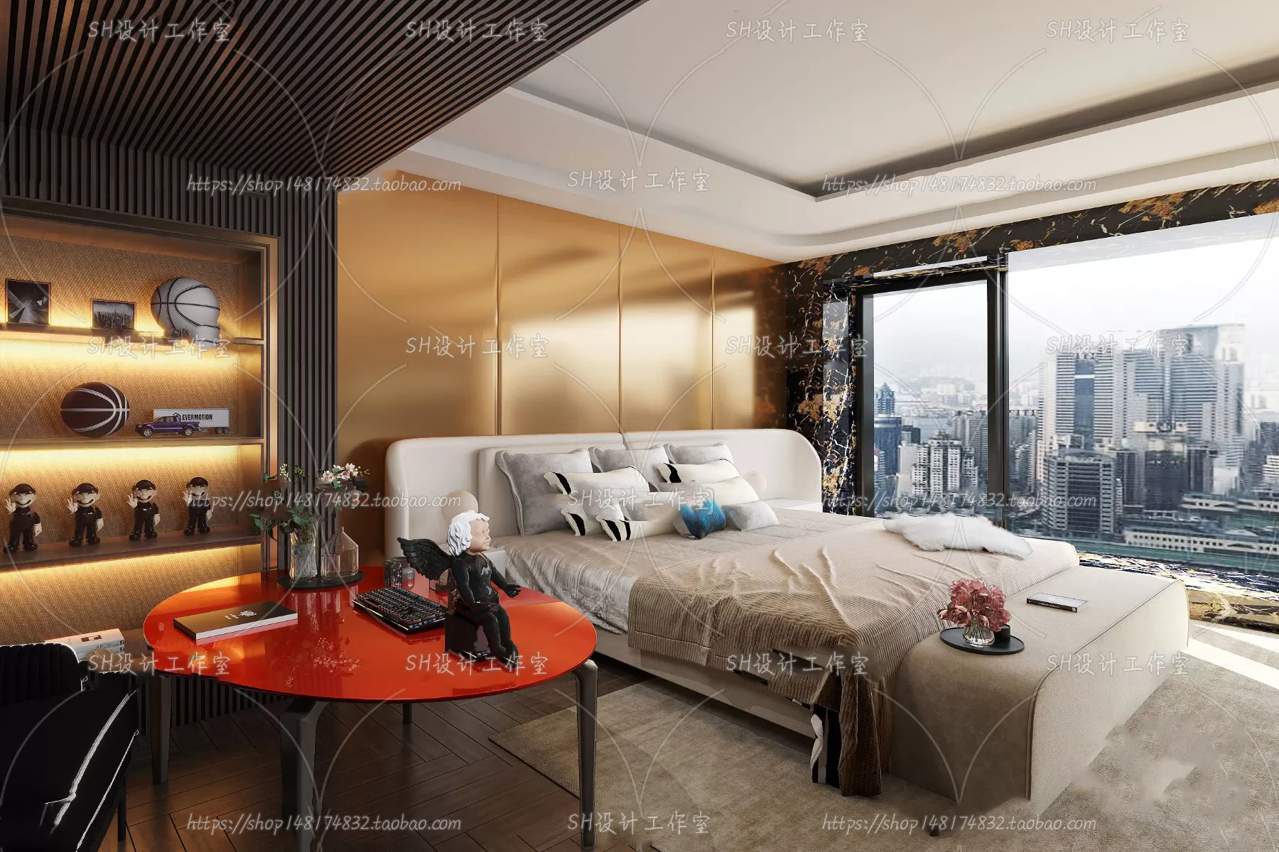 BEDROOM 3D SCENES – VRAY RENDER – 207