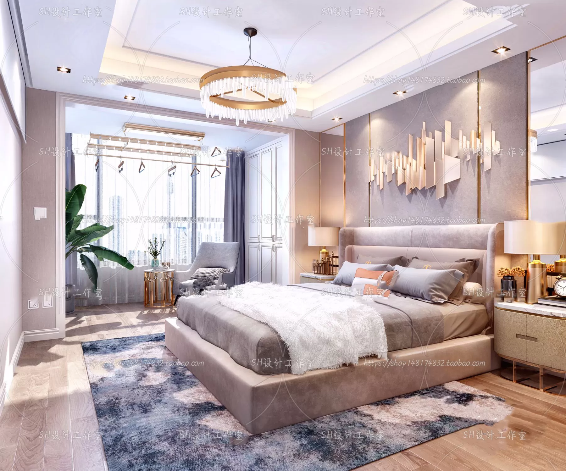 BEDROOM 3D SCENES – VRAY RENDER – 210