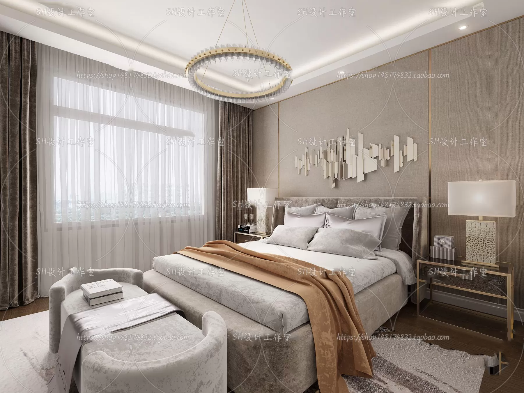 BEDROOM 3D SCENES – VRAY RENDER – 211