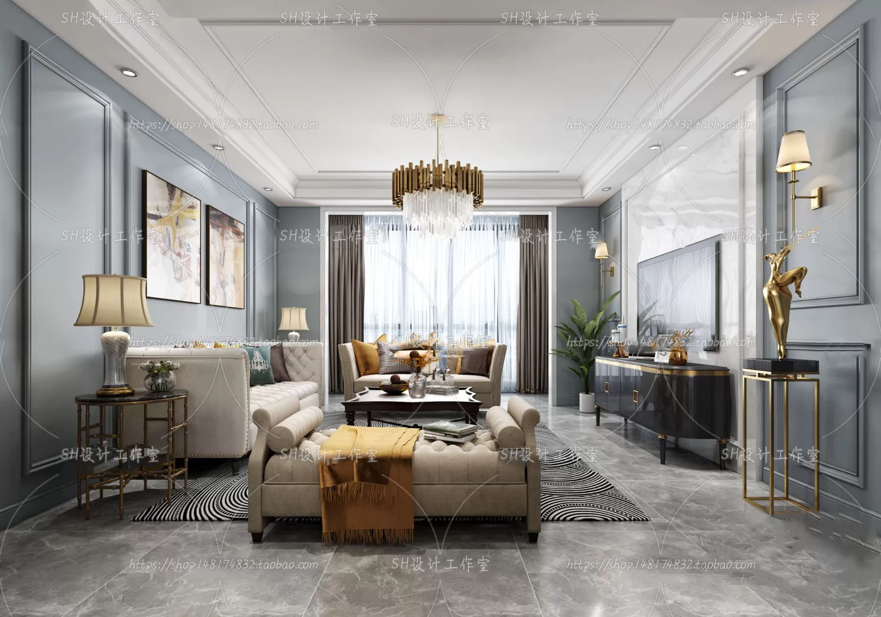 BEDROOM 3D SCENES – VRAY RENDER – 213