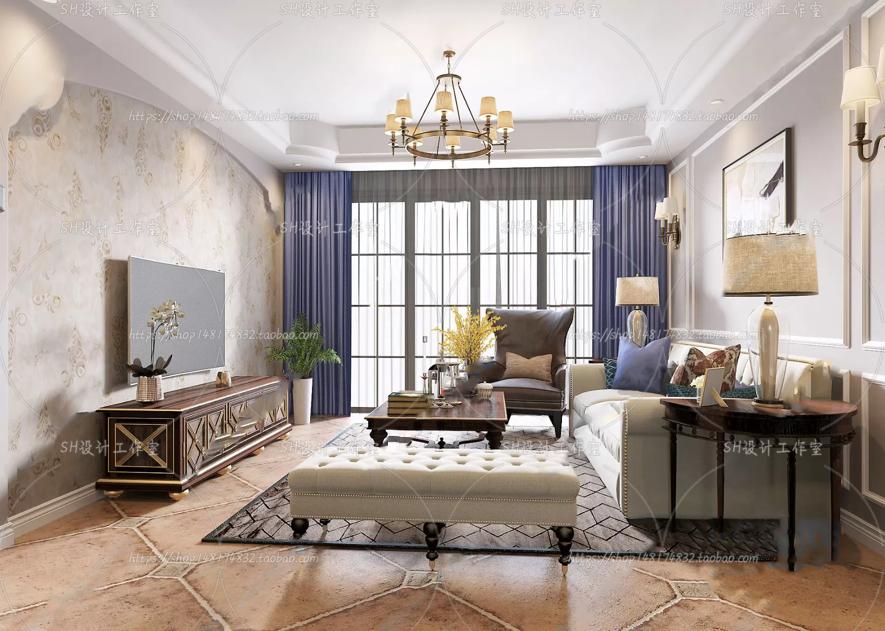 BEDROOM 3D SCENES – VRAY RENDER – 214