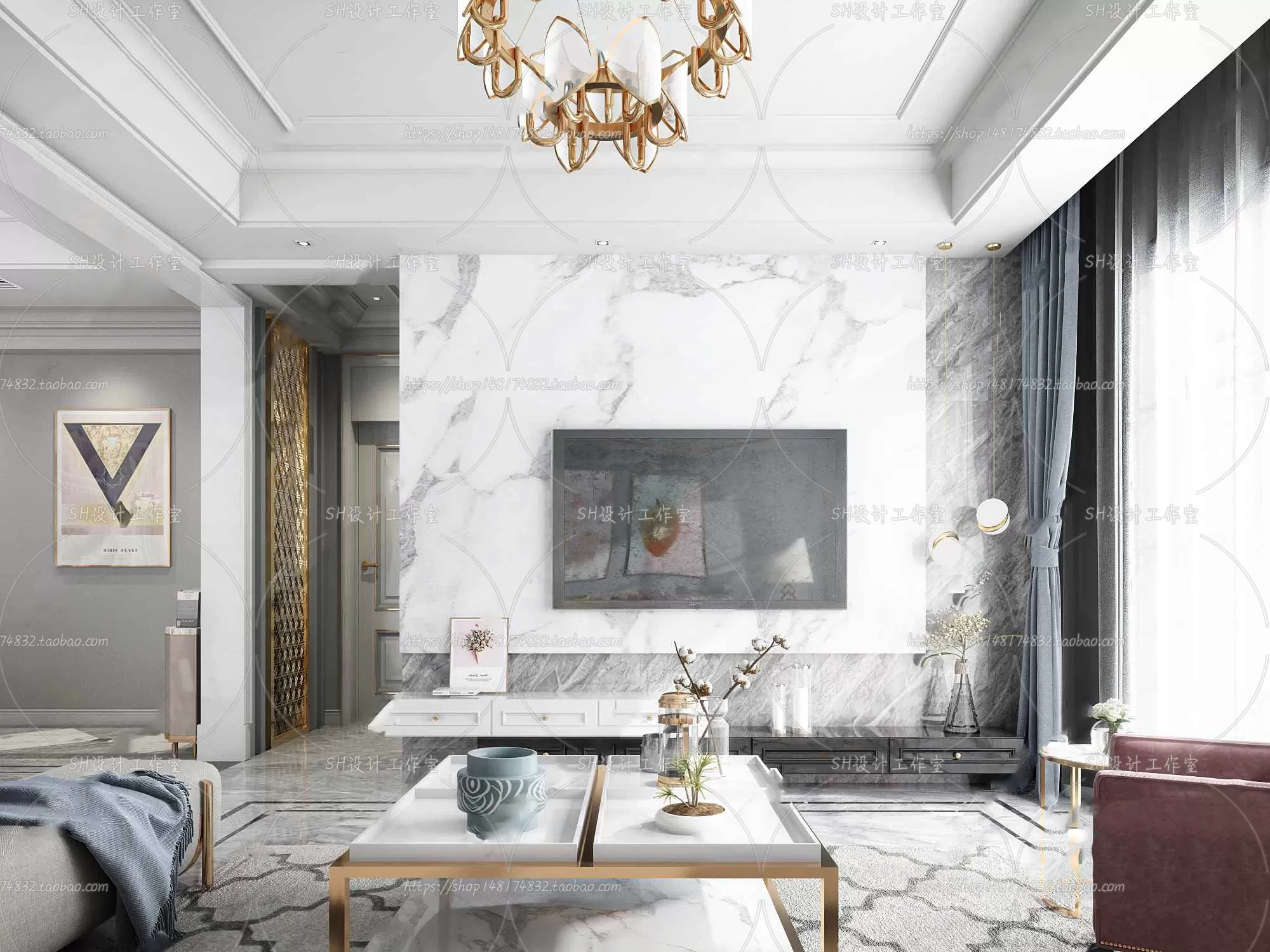 BEDROOM 3D SCENES – VRAY RENDER – 216