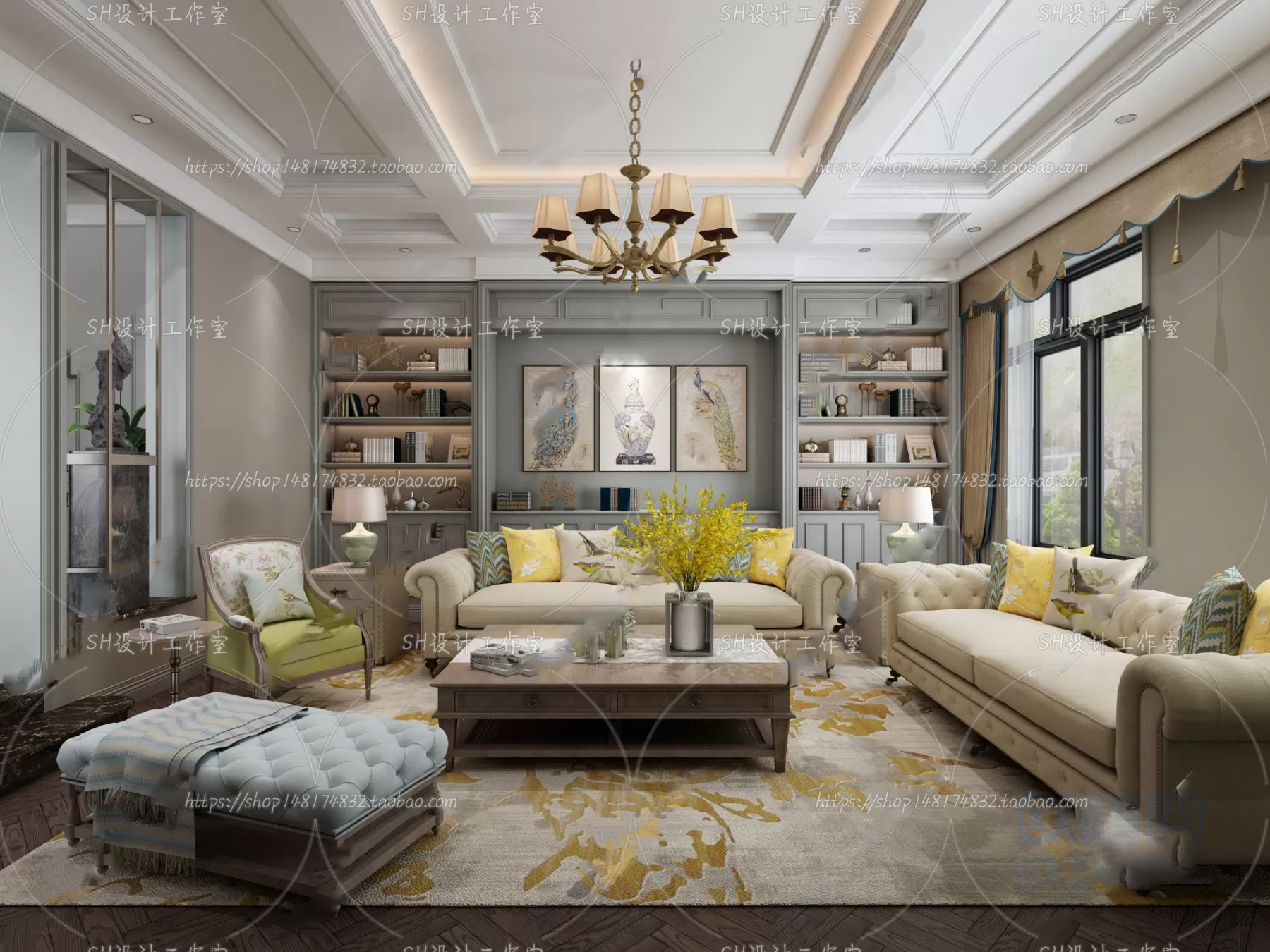 BEDROOM 3D SCENES – VRAY RENDER – 218