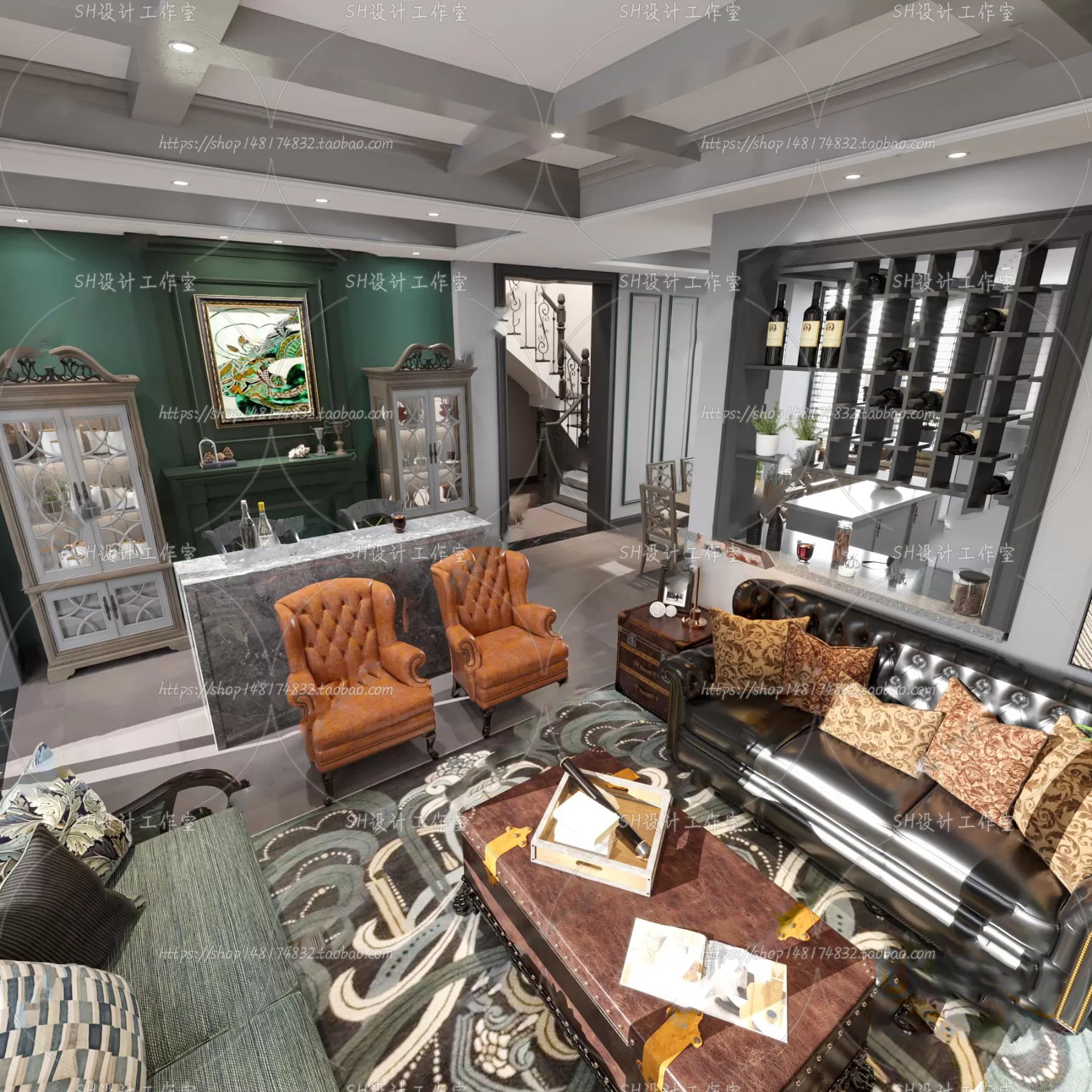 BEDROOM 3D SCENES – VRAY RENDER – 223